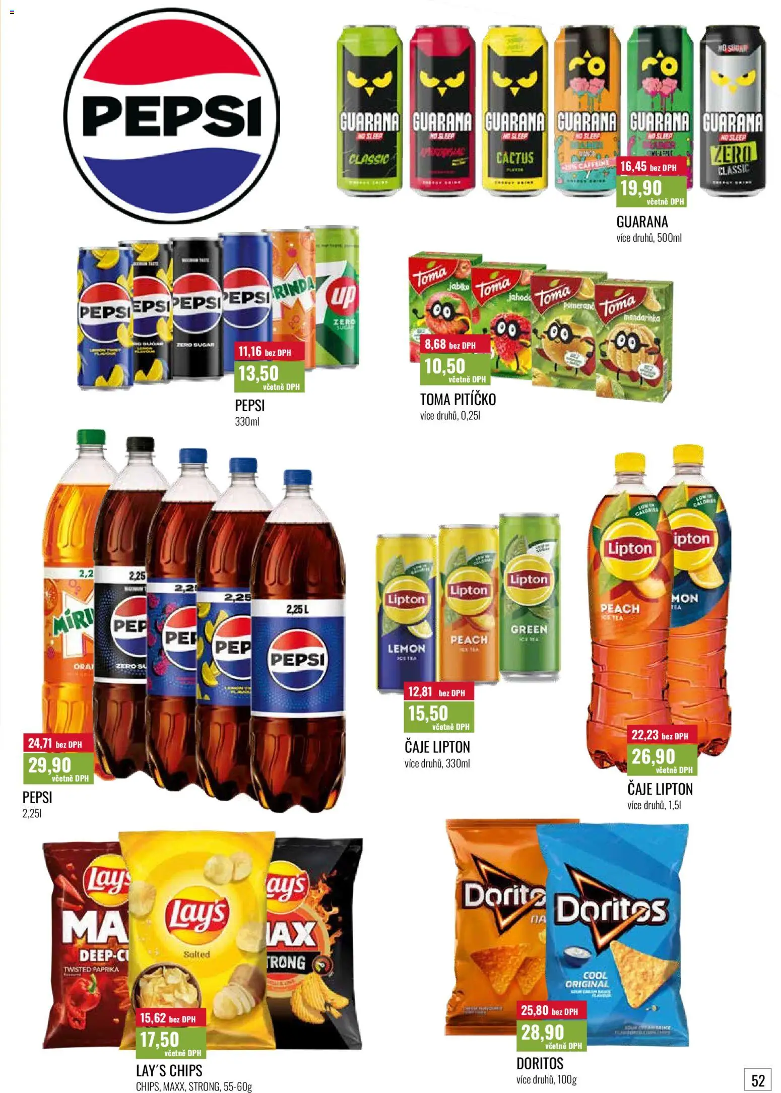 Ratio leták od 01.04.2026 | Strana: 53 | Produkty: Pepsi, Doritos, Čaje, Lay's
