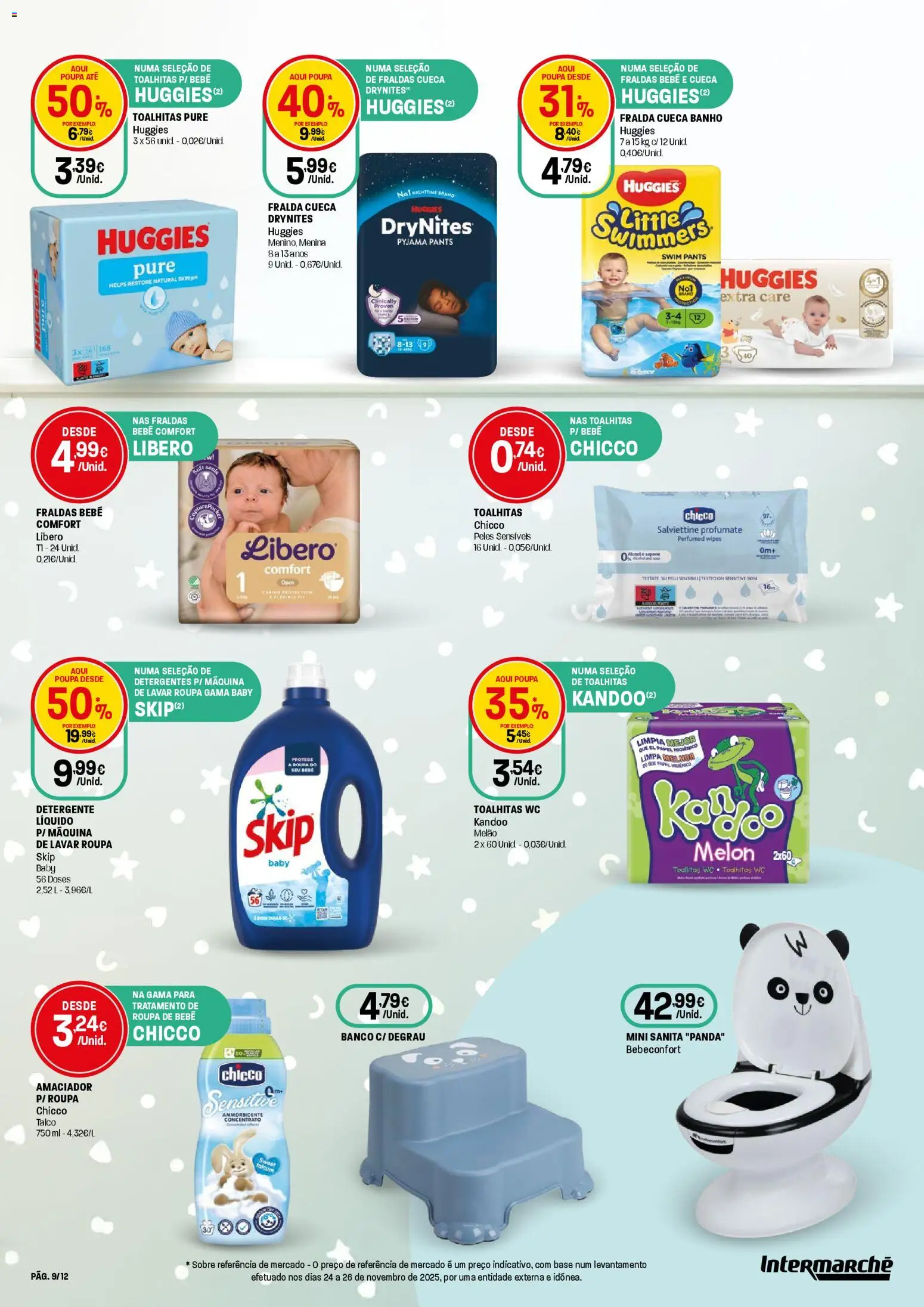 Intermarché - Bebé Super │ válido de 15.01.2026 | Página: 9 | Produtos: Papel higiénico, Fraldas, Banho, Melão
