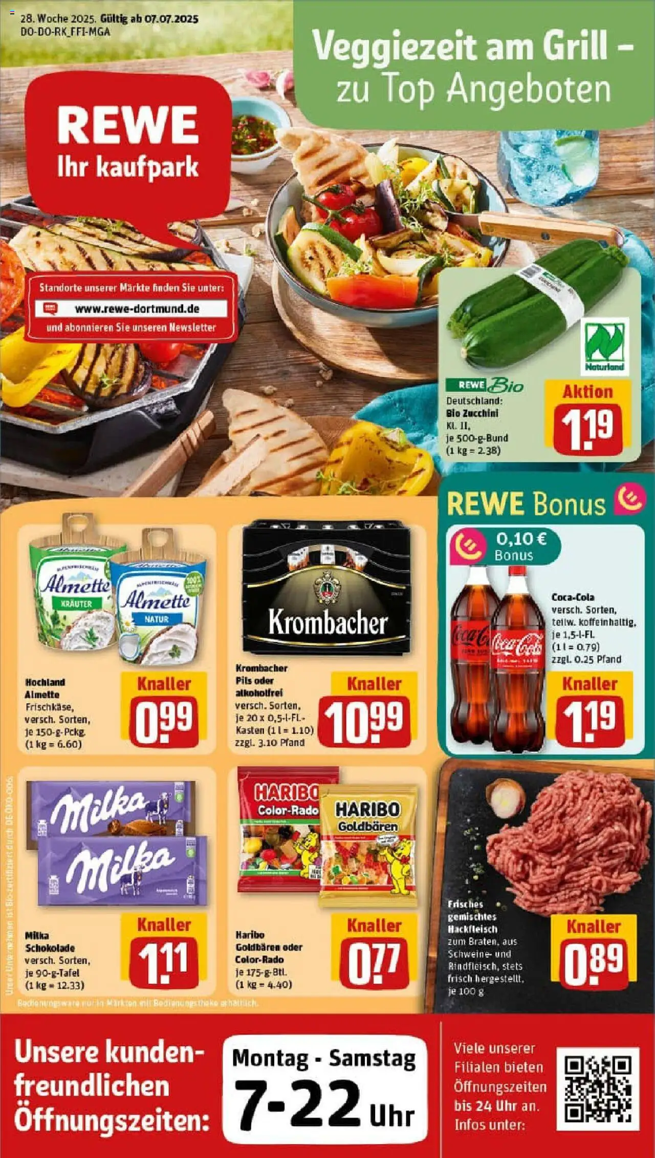 Rewe prospekt Wuppertal	 - gültig ab dem 06.07.2025 | Seite: 1 | Produkte: Grill, Schokolade, Krombacher, Uhr