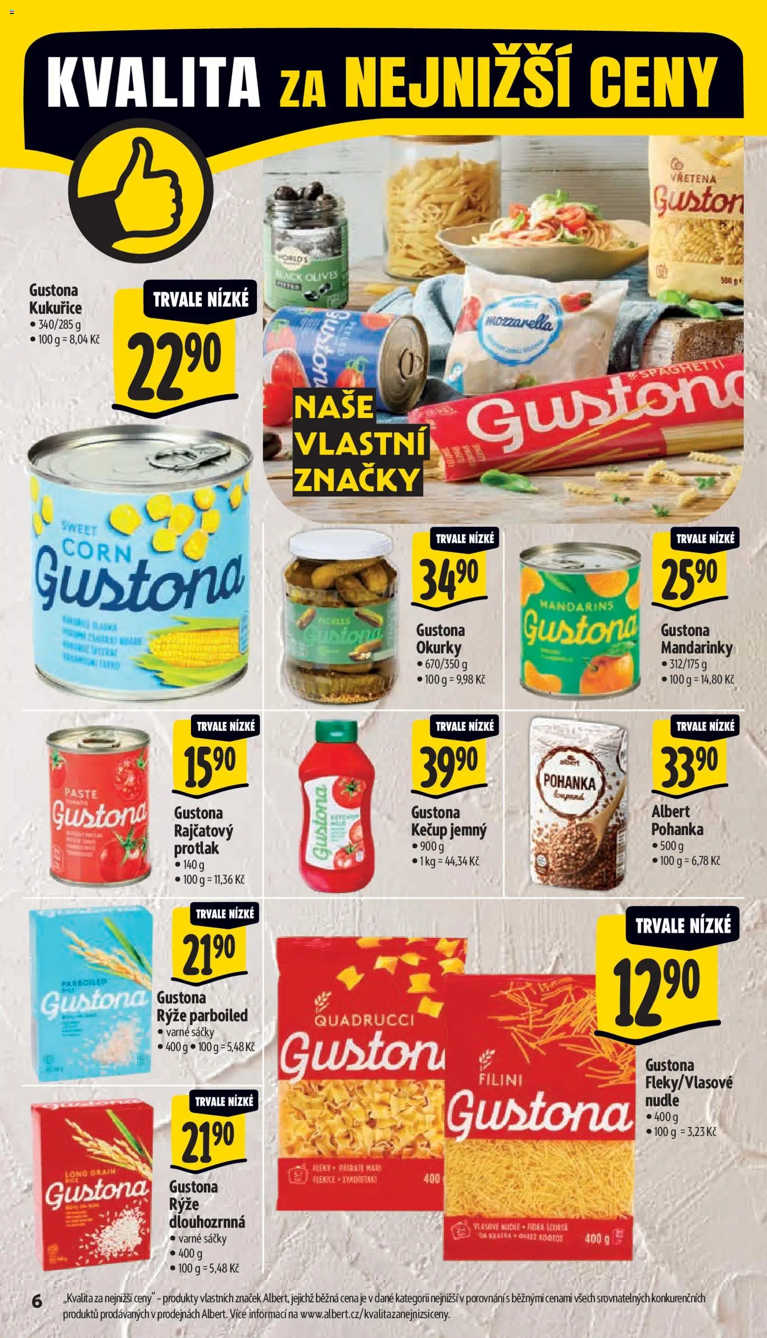 Albert leták - Supermarket od 04.02.2026 | Strana: 14 | Produkty: Mozarella, Kečup, Pohanka, Nudle