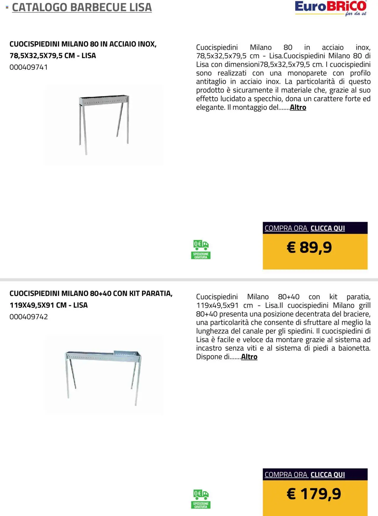 Volantino Eurobrico del 23.07.2025 | Pagina: 11 | Prodotti: Barbecue