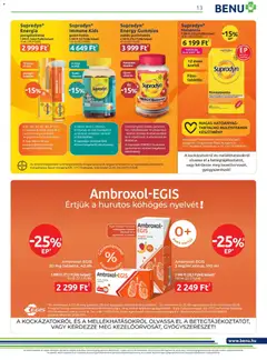 BENU Gyógyszertárak Akciós újság - amely érvényes a következő dátumtól: 01.01.2026 | Oldal: 13