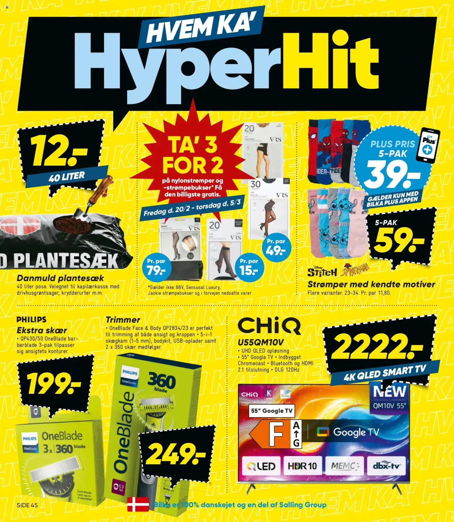 Bilka tilbudsavis – gyldig fra 27.02.2026 | Side: 4 | Produkter: Smart TV, TV, Strømpebukser, Nylonstrømper