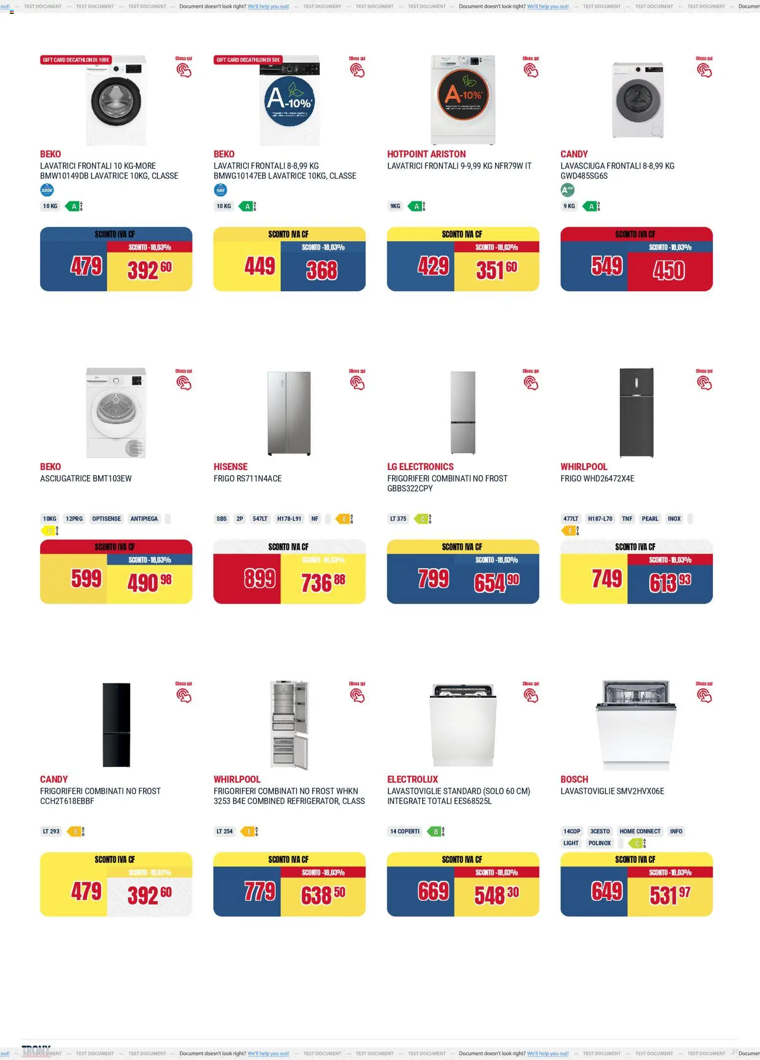 Volantino Trony del 02.04.2026 | Pagina: 7 | Prodotti: Lavasciuga, Lavatrice, Asciugatrice, Lavastoviglie