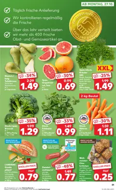 Span. Grapefruit, rot, lose KI. I je Stück ab 23.10.2025 gültig | Seite: 51 | Produkte: Gouda, Mohren, Obst, Dill