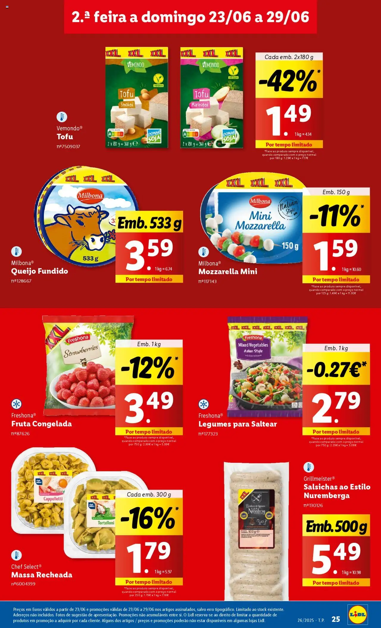 Lidl folheto │ válido de 23.06.2025 | Página: 25 | Produtos: Soja, Queijo, Massa