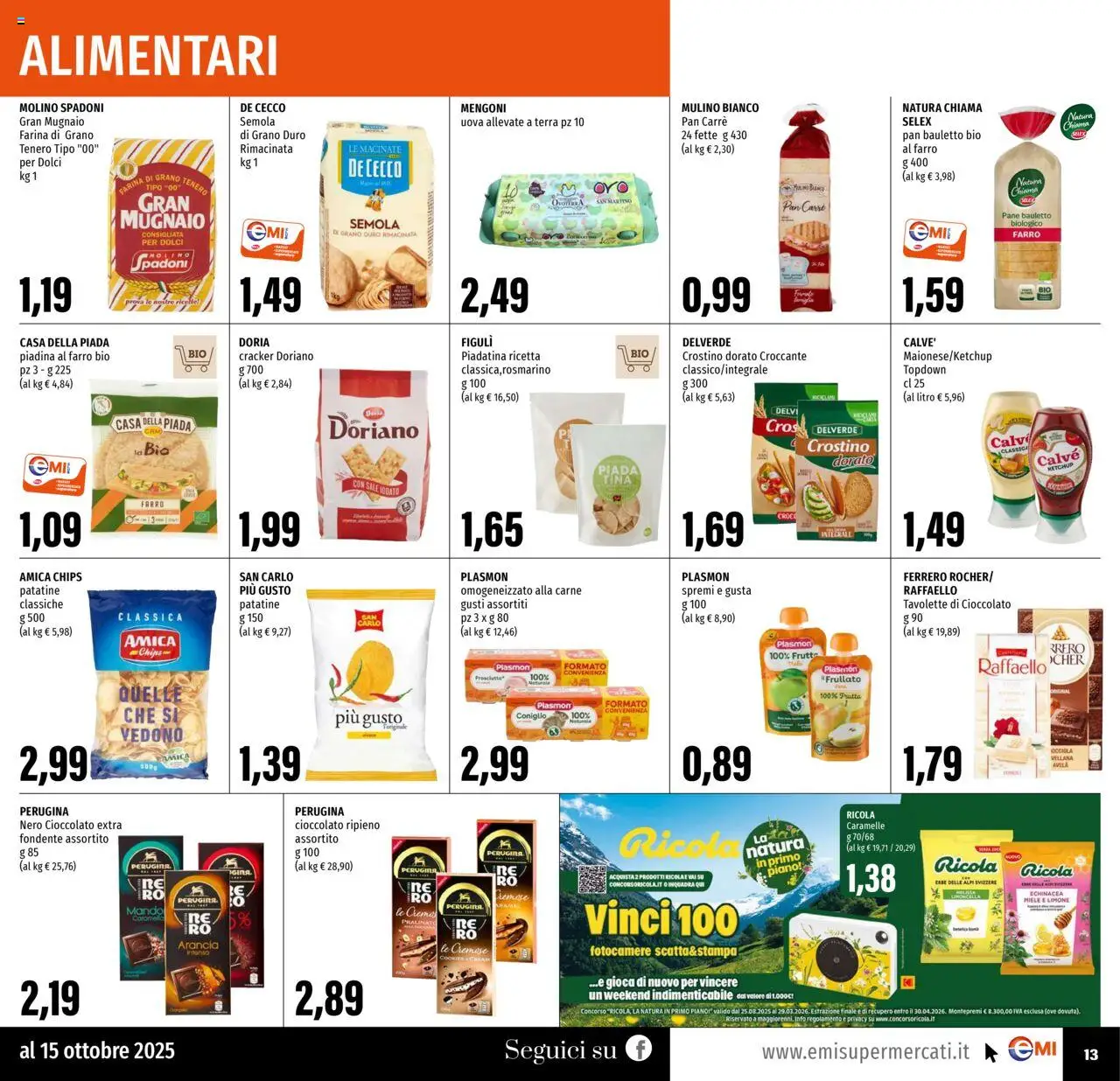 Volantino EMI del 02.10.2025 | Pagina: 13 | Prodotti: Rosmarino, Uova, Sale, Farina