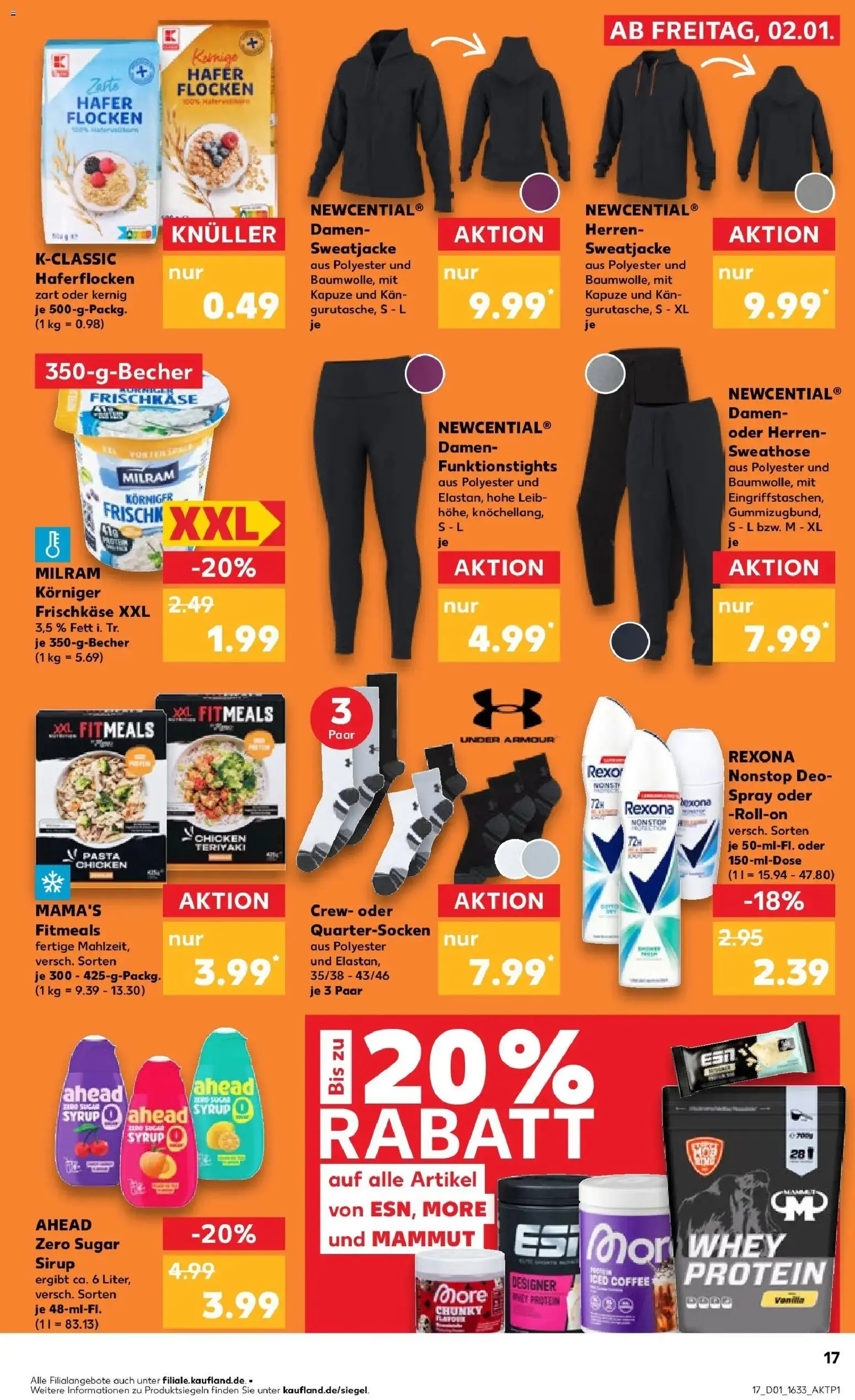Kaufland prospekt Bad Säckingen	 – gültig ab 05.01.2026 | Seite: 17 | Produkte: Sweathose, Sweatjacke, Sweatshirt, Sirup