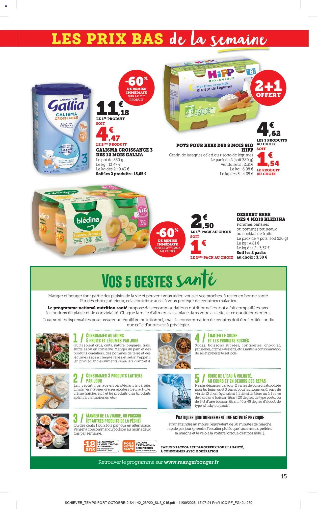 {H1} | Page: 15 | Produits: Sucre, Pêche, Bière, Pommes de terre
