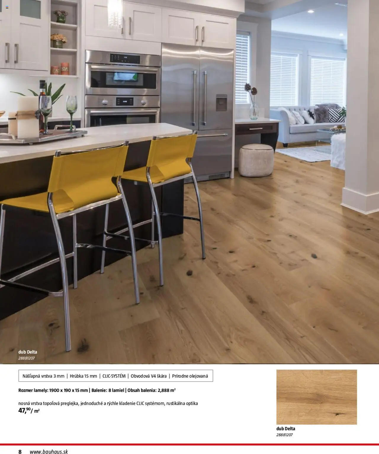 Nové Bauhaus akcie – leták je platný od 04.08.2025 | Strana: 8 | Produkty: Lamely