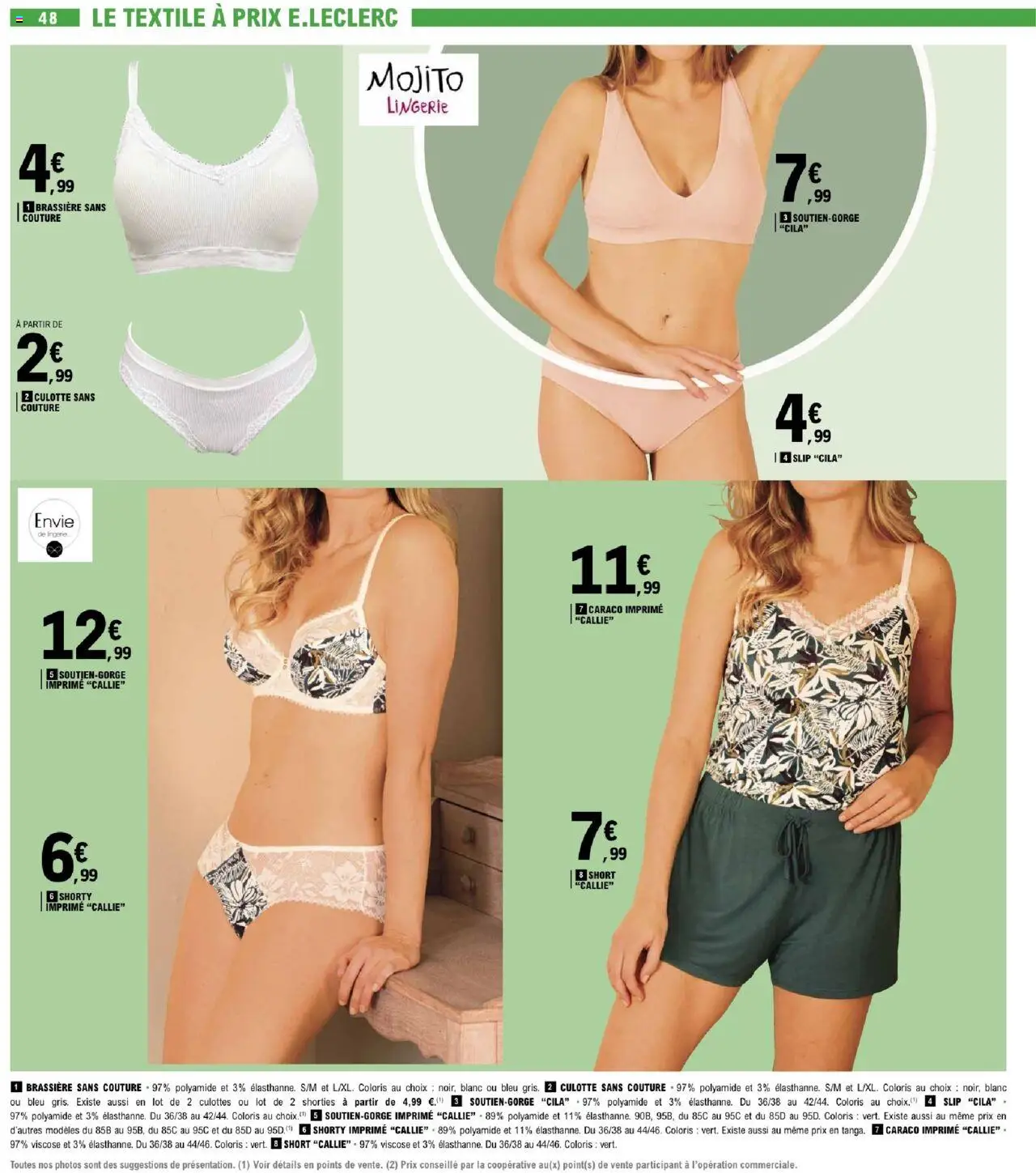  | Page: 48 | Produits: Shorts, Culotte, Soutien-gorge