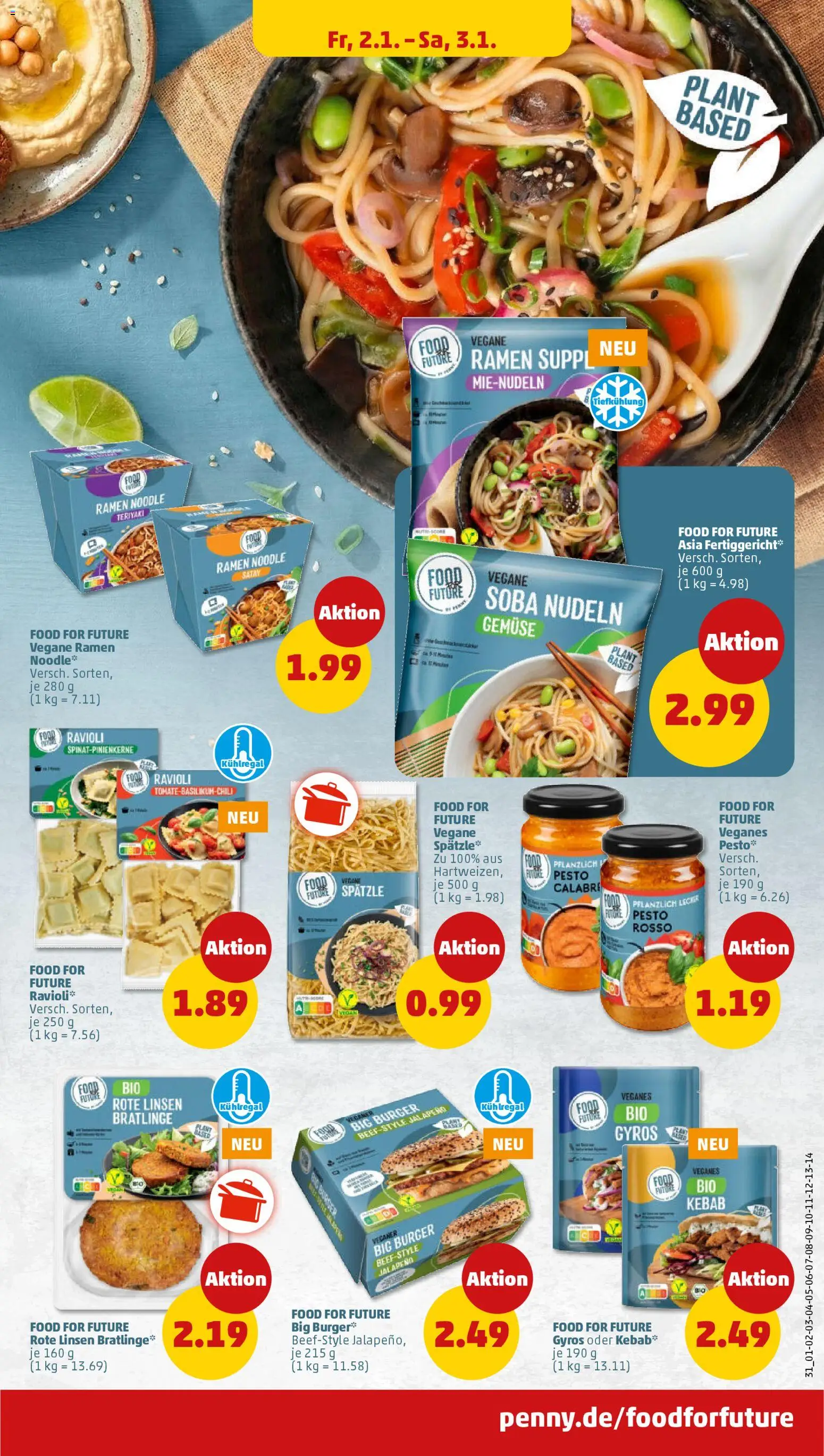 Penny Prospekt 	 – gültig ab 29.12.2025 | Seite: 39 | Produkte: Burger, Gyros, Gemüse, Nudeln