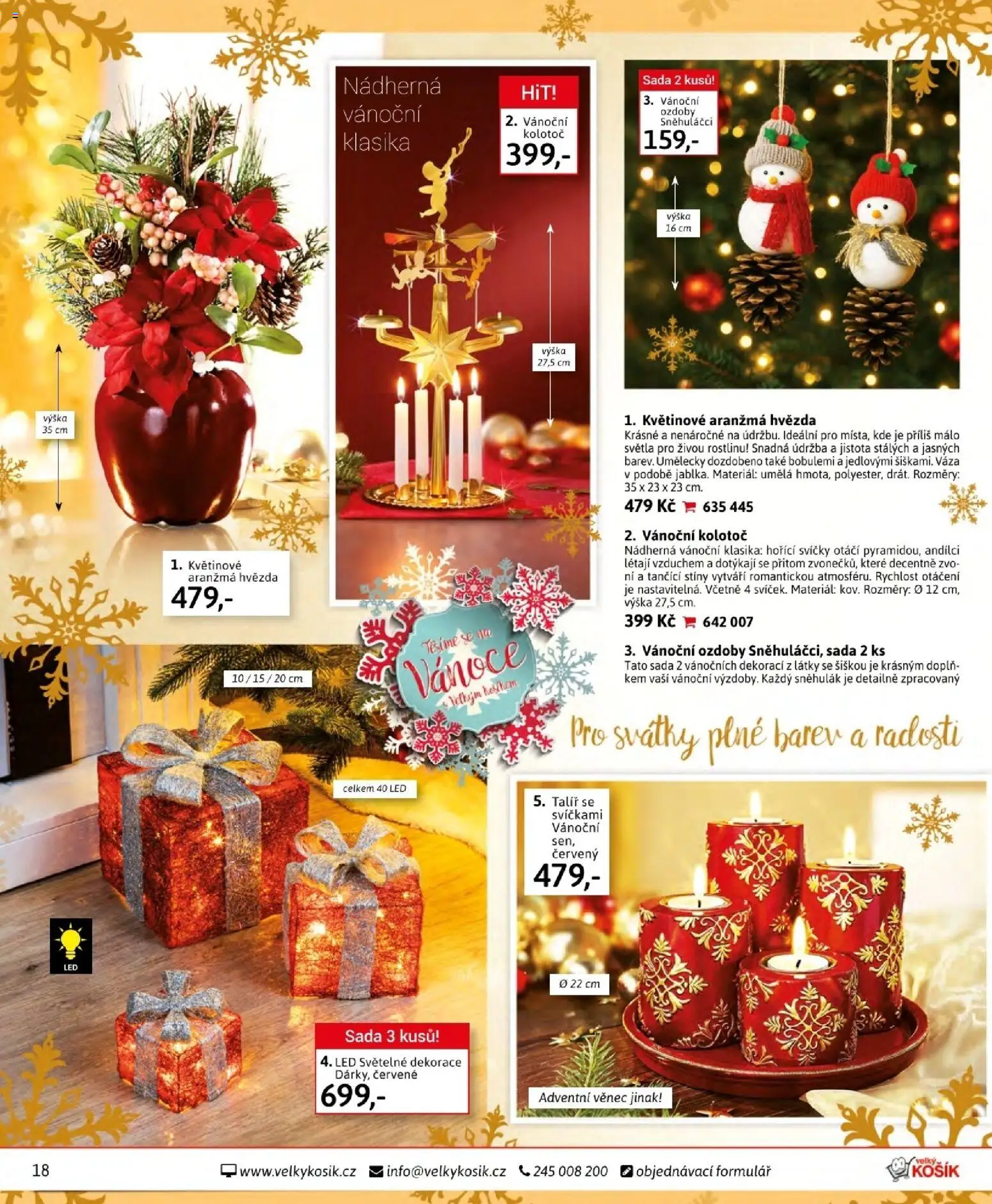 Velký Košík katalog listopad 2025 od 01.11.2025 | Strana: 18 | Produkty: Talíř, Váza, LED, Dekorace