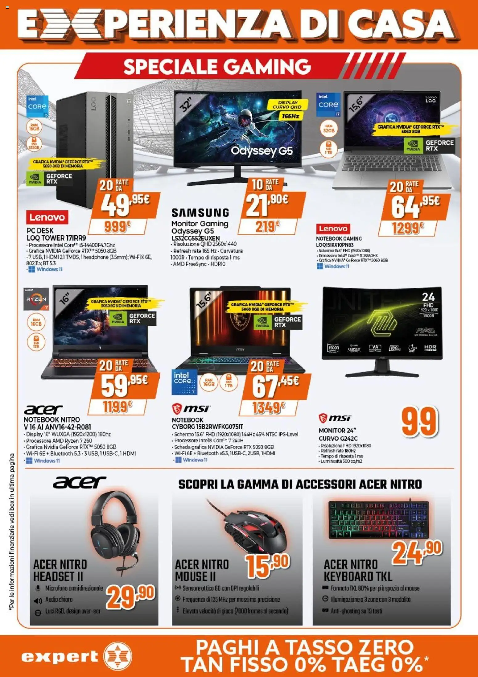 Volantino Expert del 09.04.2026 | Pagina: 11 | Prodotti: Schermo, Notebook, PC, Audio