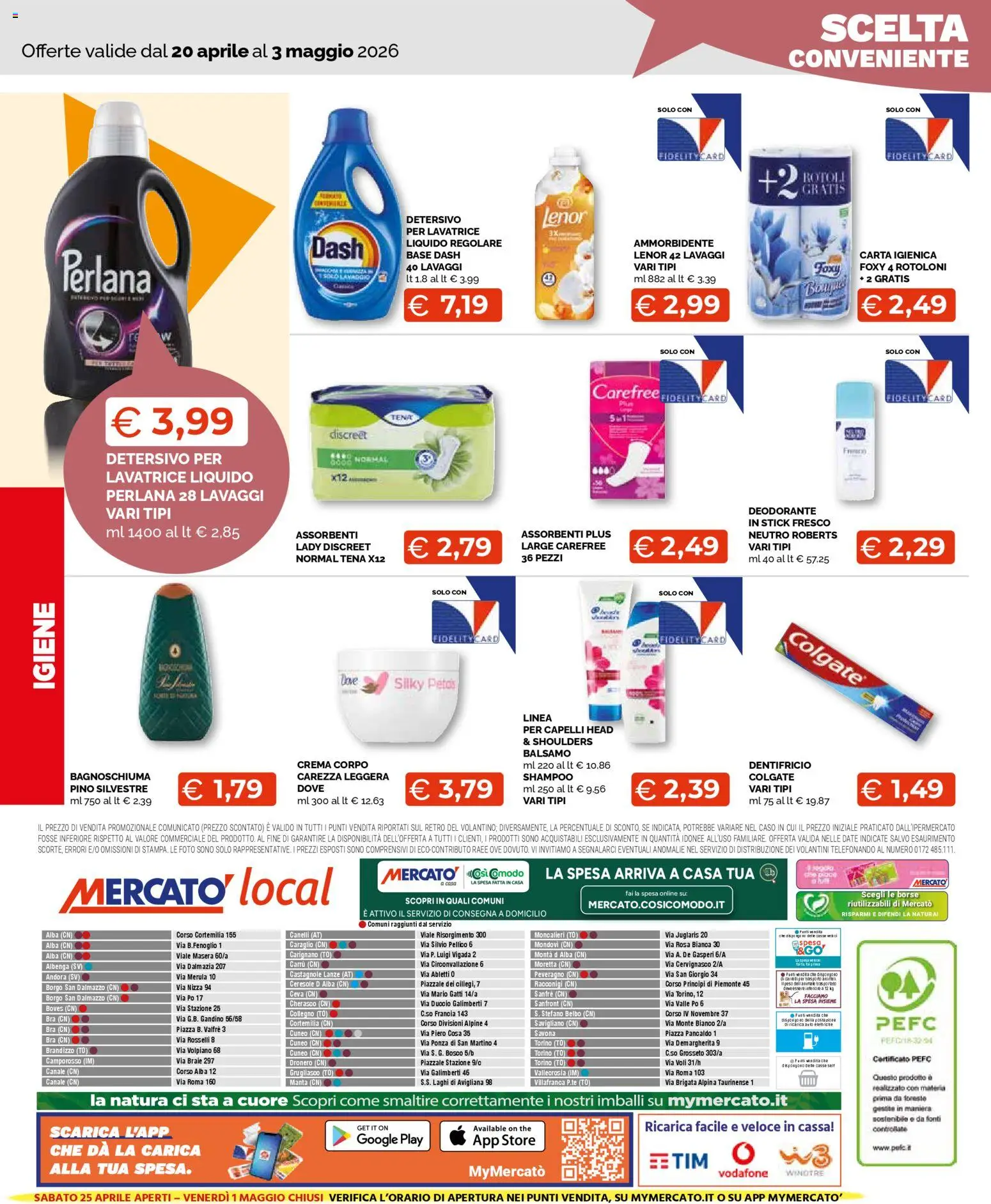 Volantino Mercatò del 20.04.2026 | Pagina: 12 | Prodotti: Balsamo, Dentifricio, Ammorbidente, Lavatrice