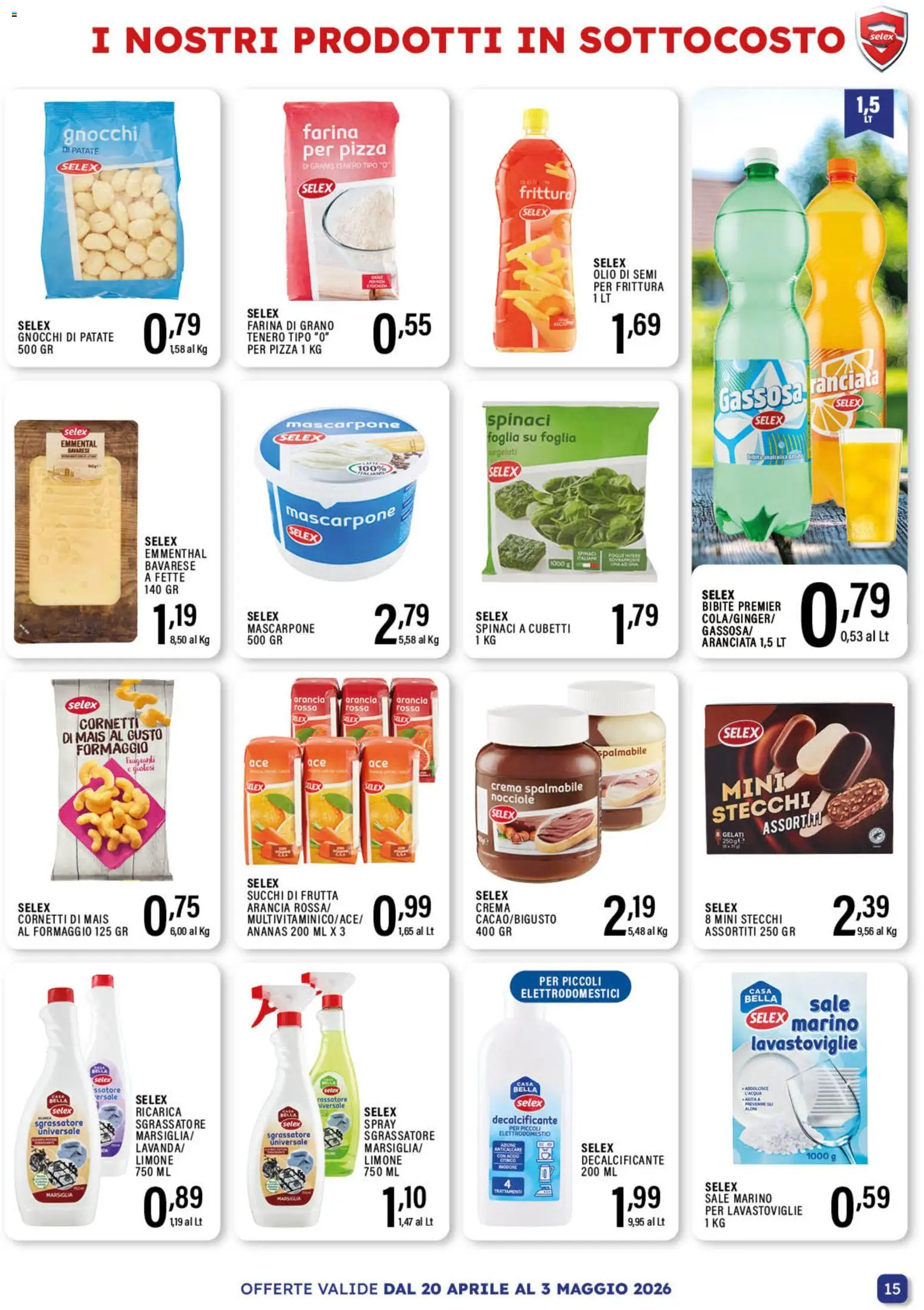 Volantino GECOP del 20.04.2026 | Pagina: 15 | Prodotti: Sgrassatore, Frutta, Spinaci, Emmental