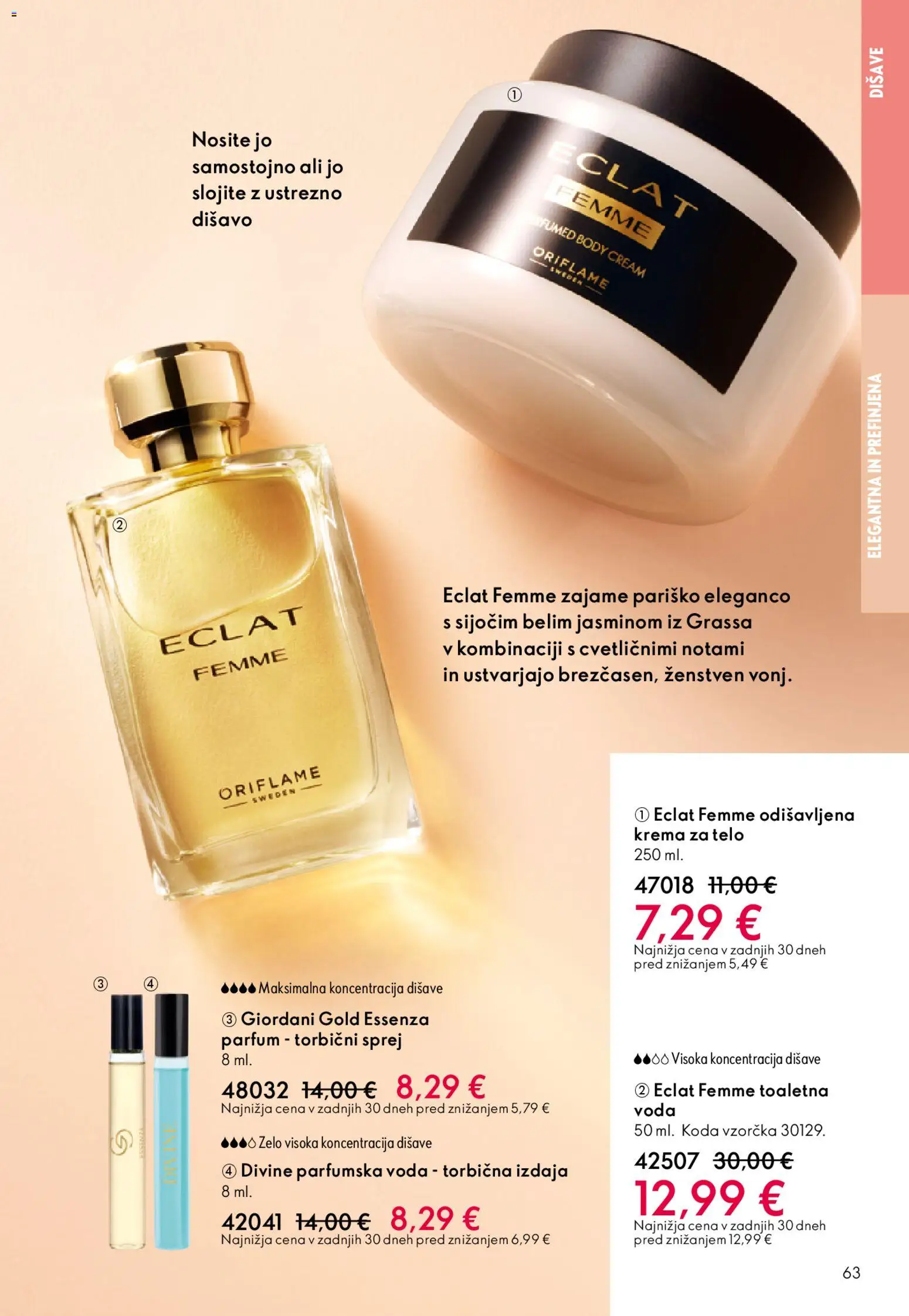 Novi Oriflame katalog ponudbe – veljaven od 31.12.2025 | Stran: 63 | Izdelki: Parfum, Krema za telo, Voda, Parfumska voda