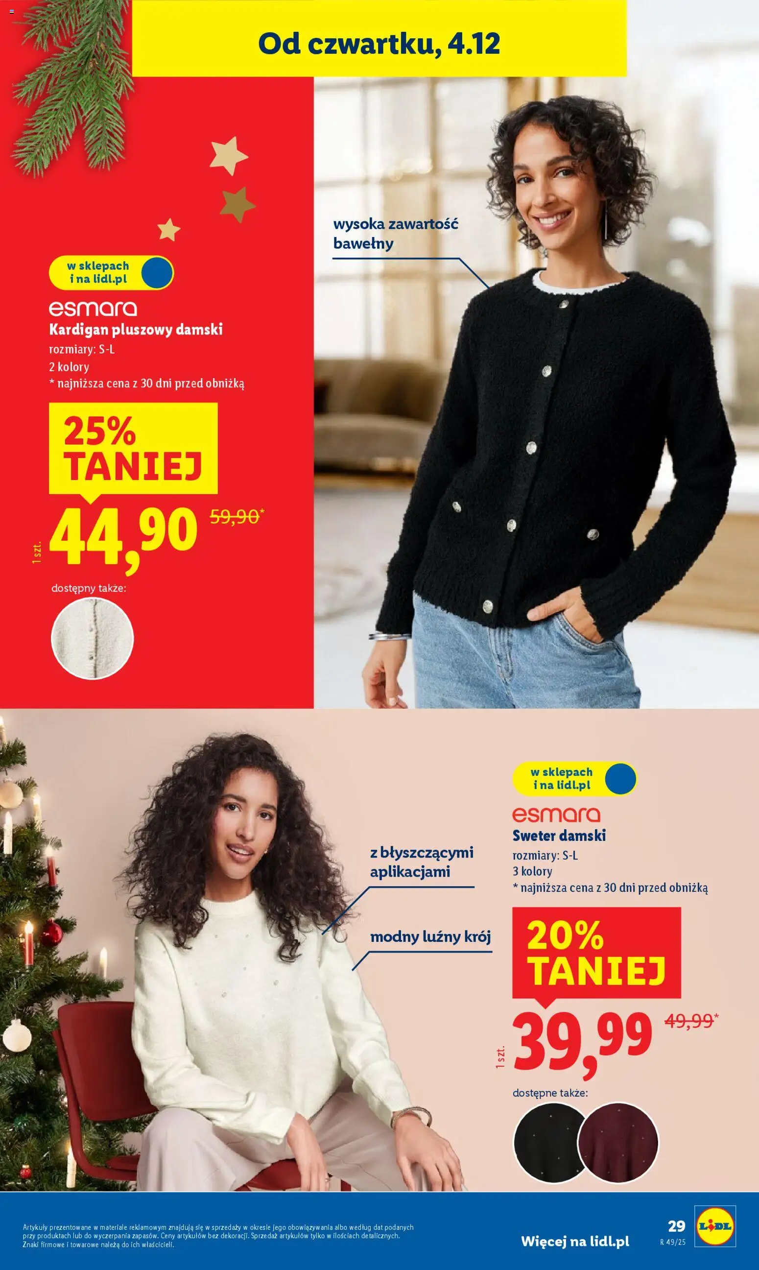 Lidl Gazetka - Cyber Monday od 01.12.2025 | Strona: 35 | Produkty: Sweter, Kardigan