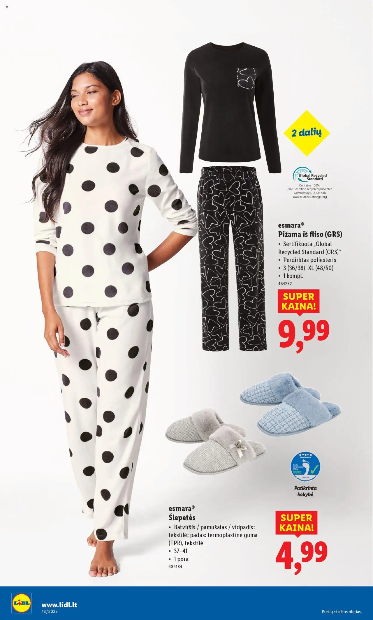 LIDL akcijos nuo 20.10.2025 | Puslapis: 30 | Prekių: Pižama, Šlepetės