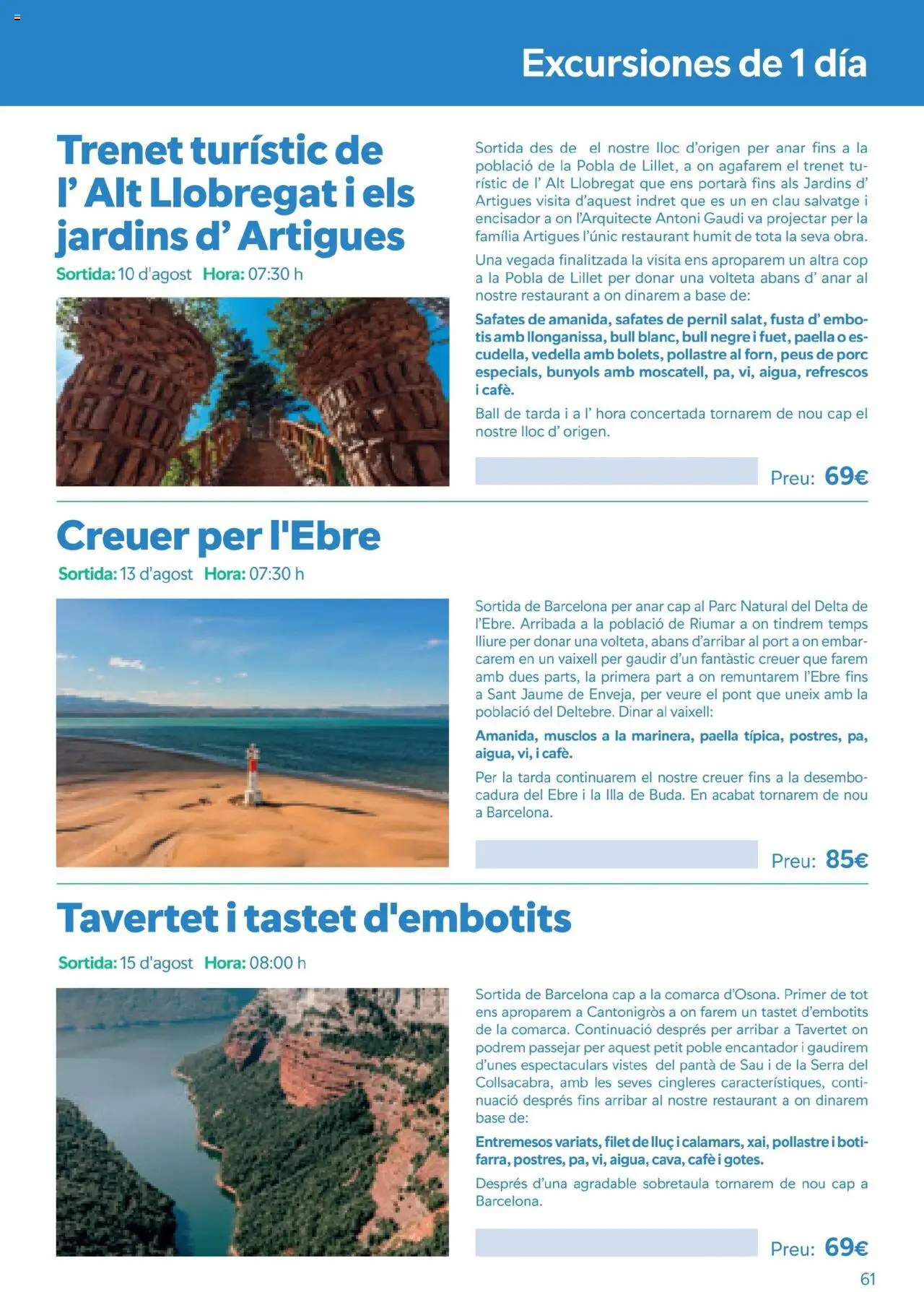B the travel brand Viatges i Excursions │ válido desde el 01.05.2025 | Página: 61 | Productos: Café
