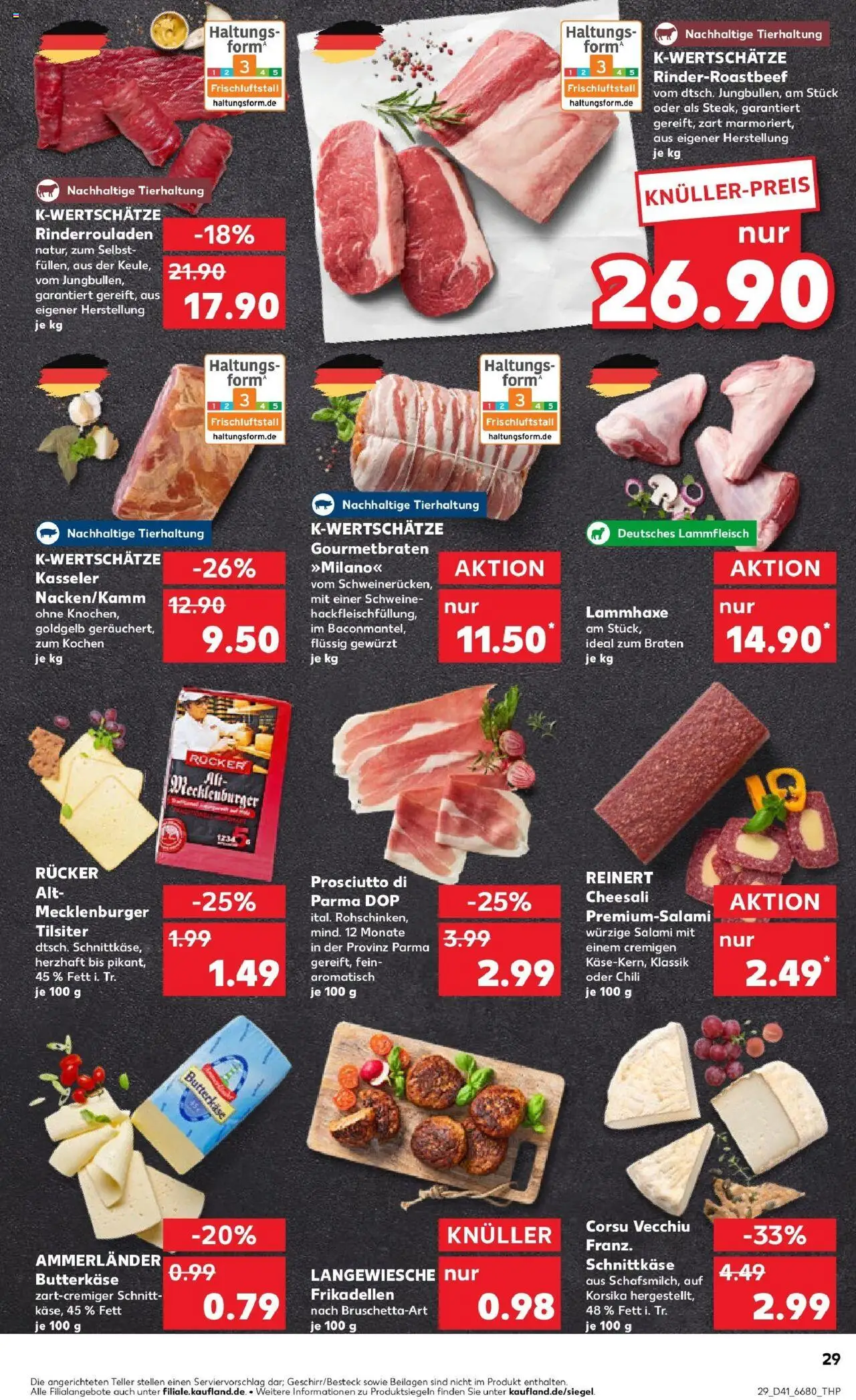 Kaufland prospekt Hamburg	 – gültig ab 13.10.2025 | Seite: 29 | Produkte: Rinderrouladen, Chili, Salami