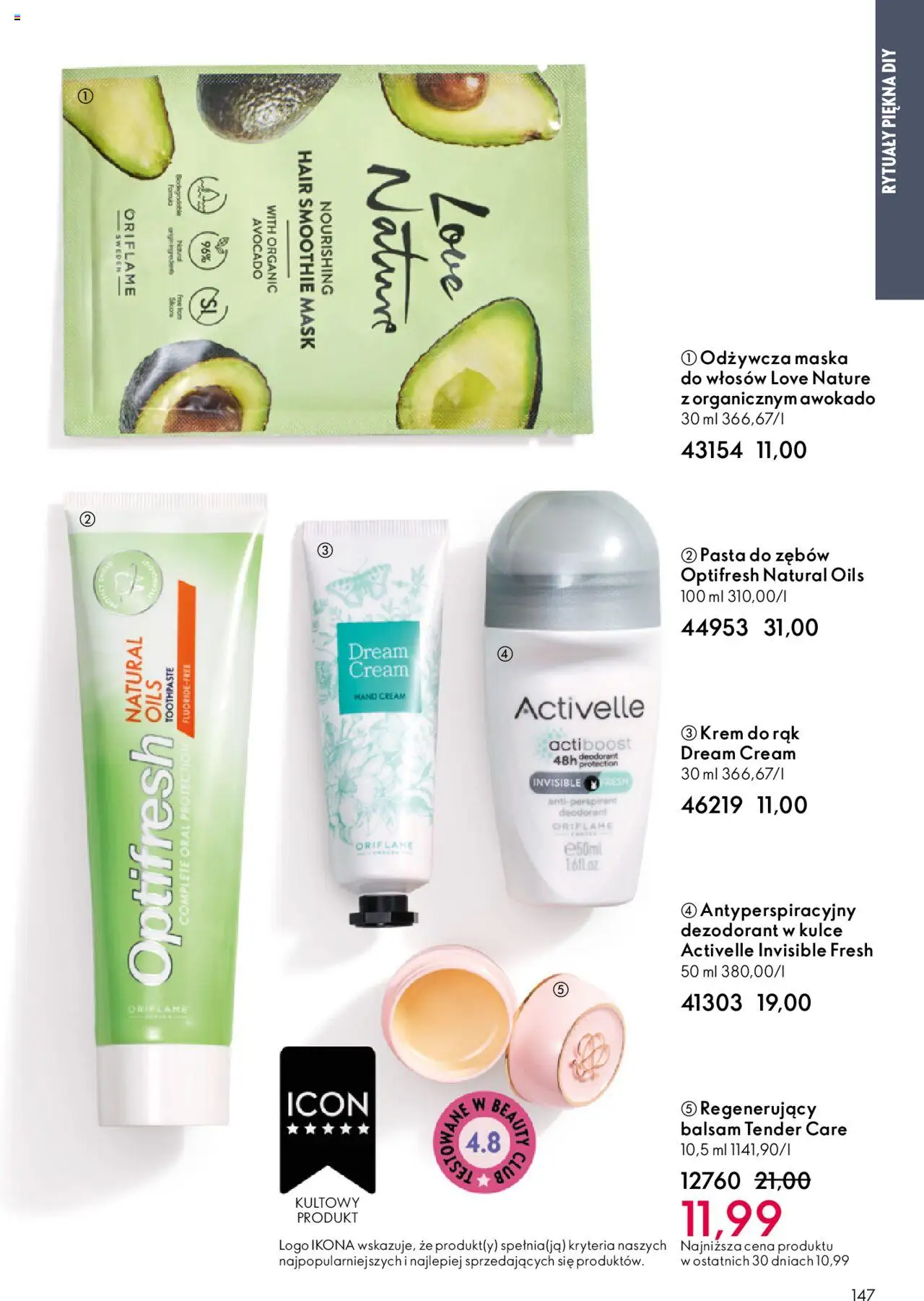 Oriflame Katalog 13 2025 od 07.09.2025 | Strona: 147 | Produkty: Smoothie, Maska do włosów, Maska, Krem