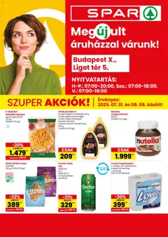 Spar üzlet megújulás BP Liget tér - amely érvényes a következő dátumtól: 31.07.2025