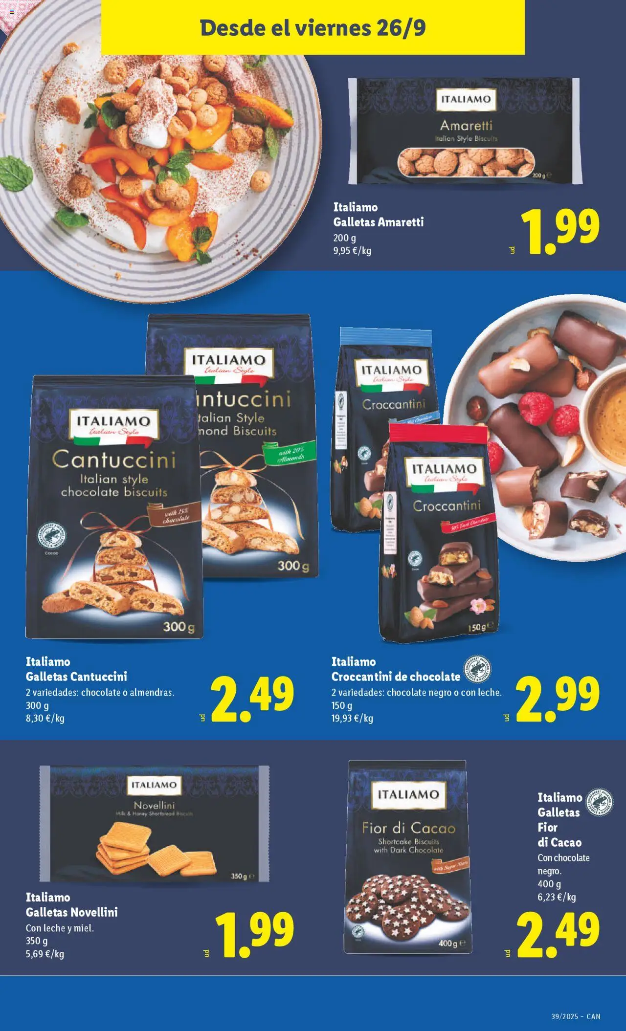 Lidl - Canarias │ válido desde el 22.09.2025 | Página: 27 | Productos: Leche, Chocolate, Galletas, Φρυγανιές σικάλεως