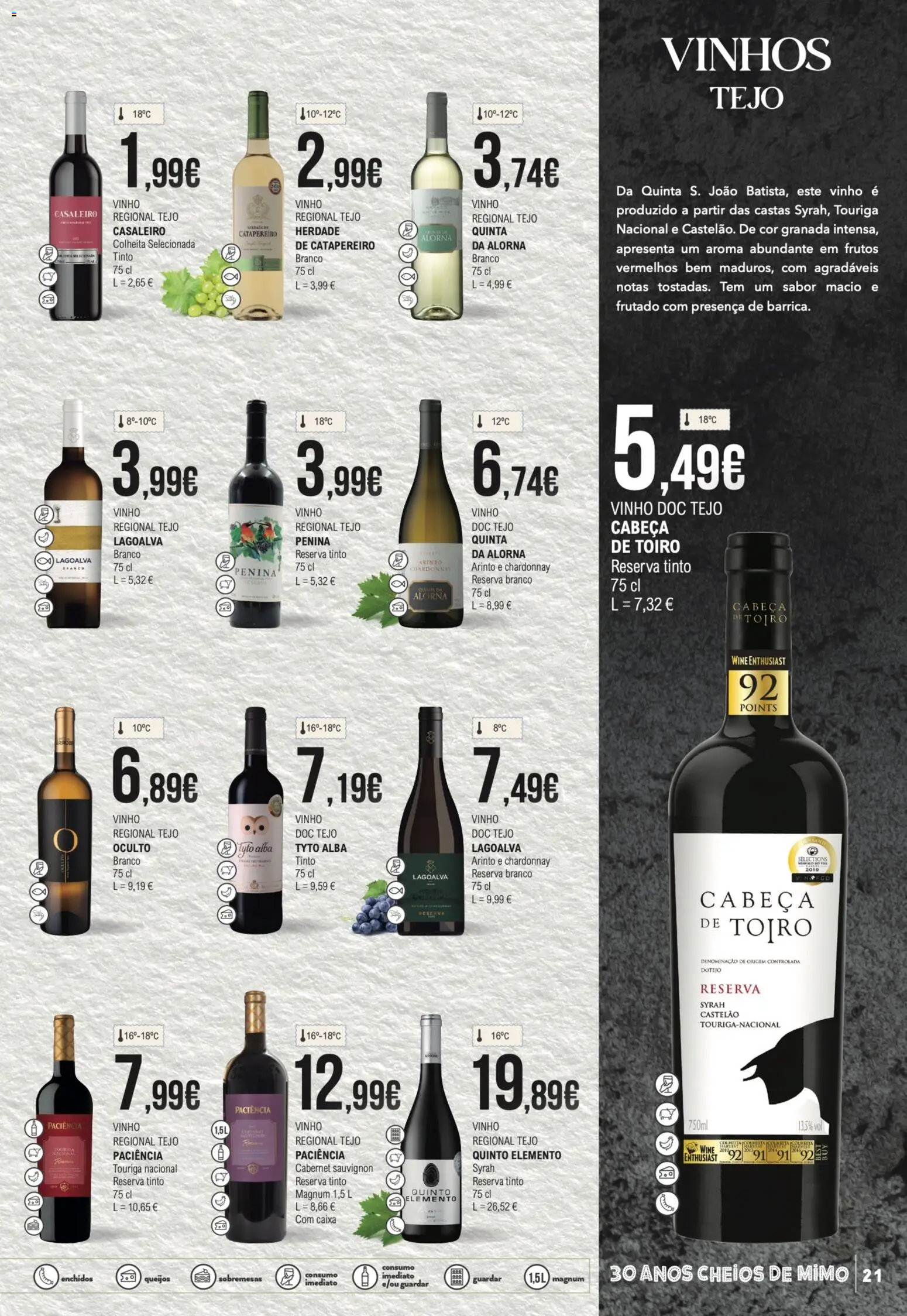 E.Leclerc folheto Queijos, Enchidos e Vinhos │ válido de 10.02.2026 | Página: 21