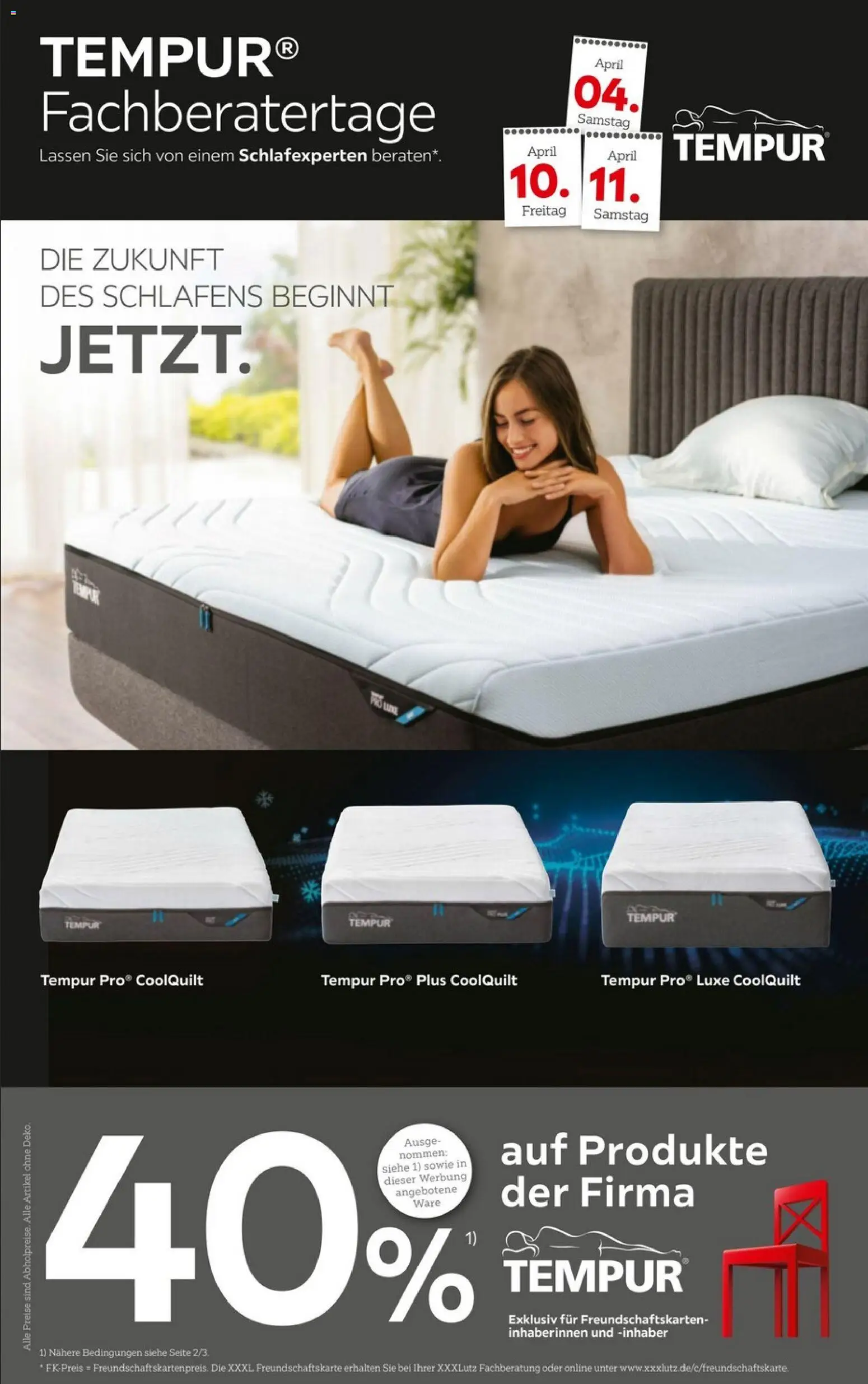 XXXLutz Tempur Spezial – gültig ab 29.03.2026 | Seite: 1
