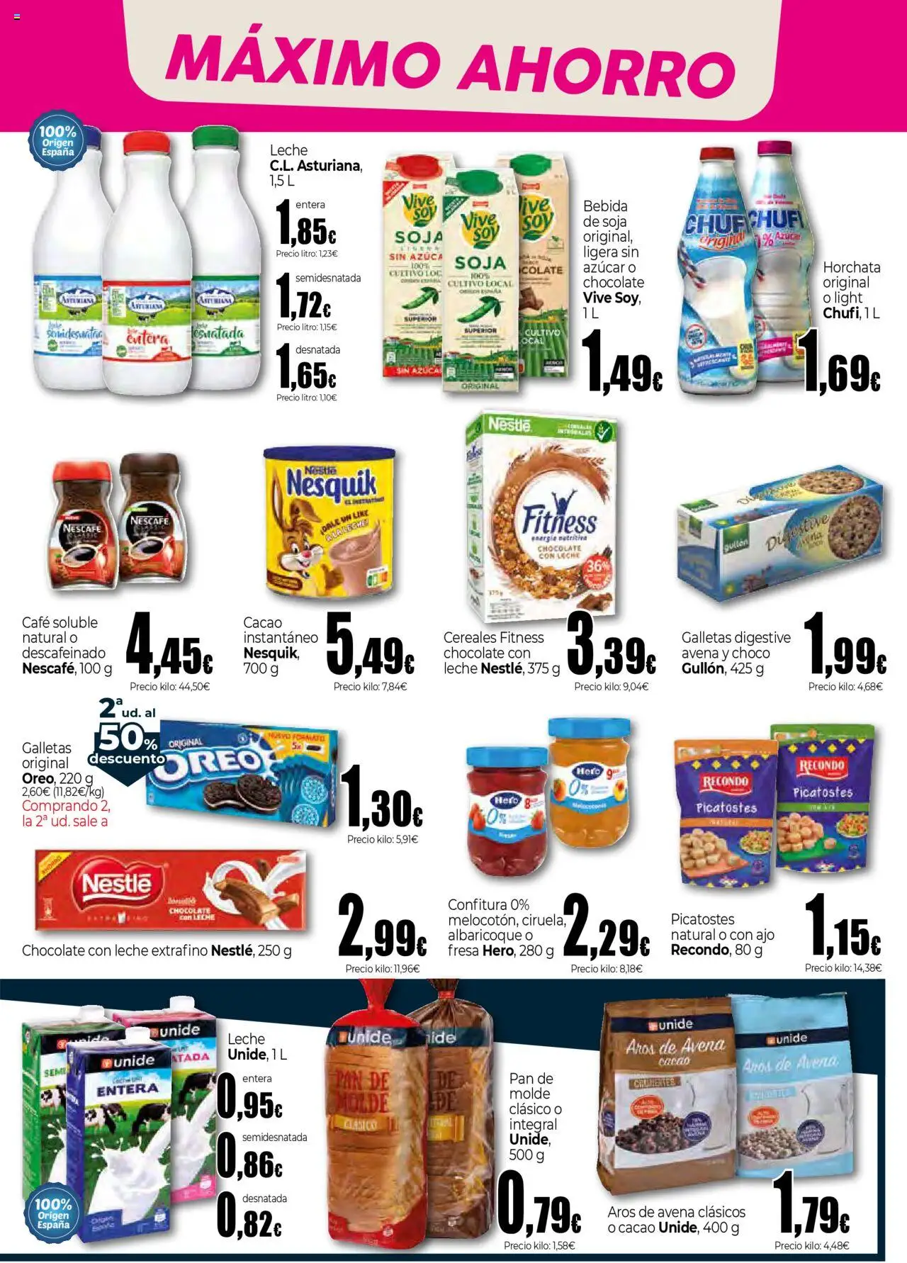 Unide - Market Península │ válido desde el 05.06.2025 | Página: 5 | Productos: Leche, Cereales, Galletas, Αποφλοιωτής σκόρδου