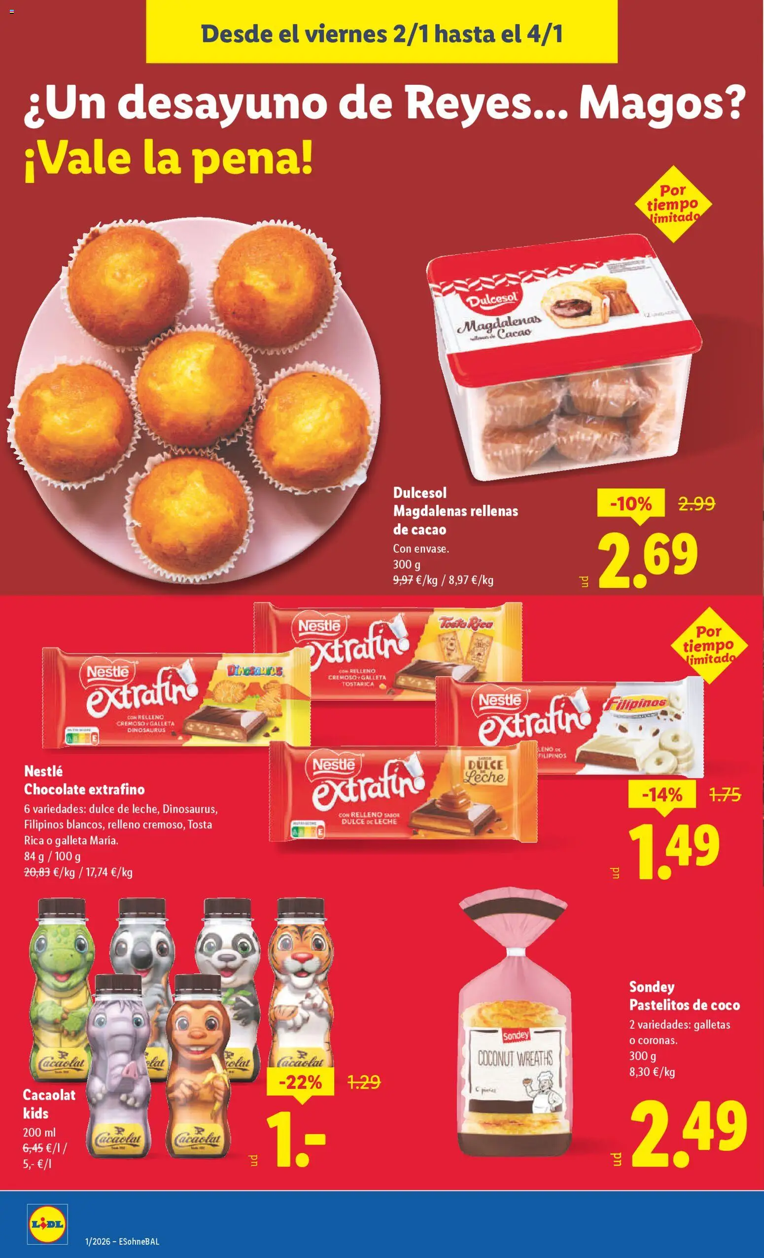 Lidl folleto │ válido desde el 29.12.2025 | Página: 28 | Productos: Chocolate, Τυρόπιτα, Galletas, Magdalenas