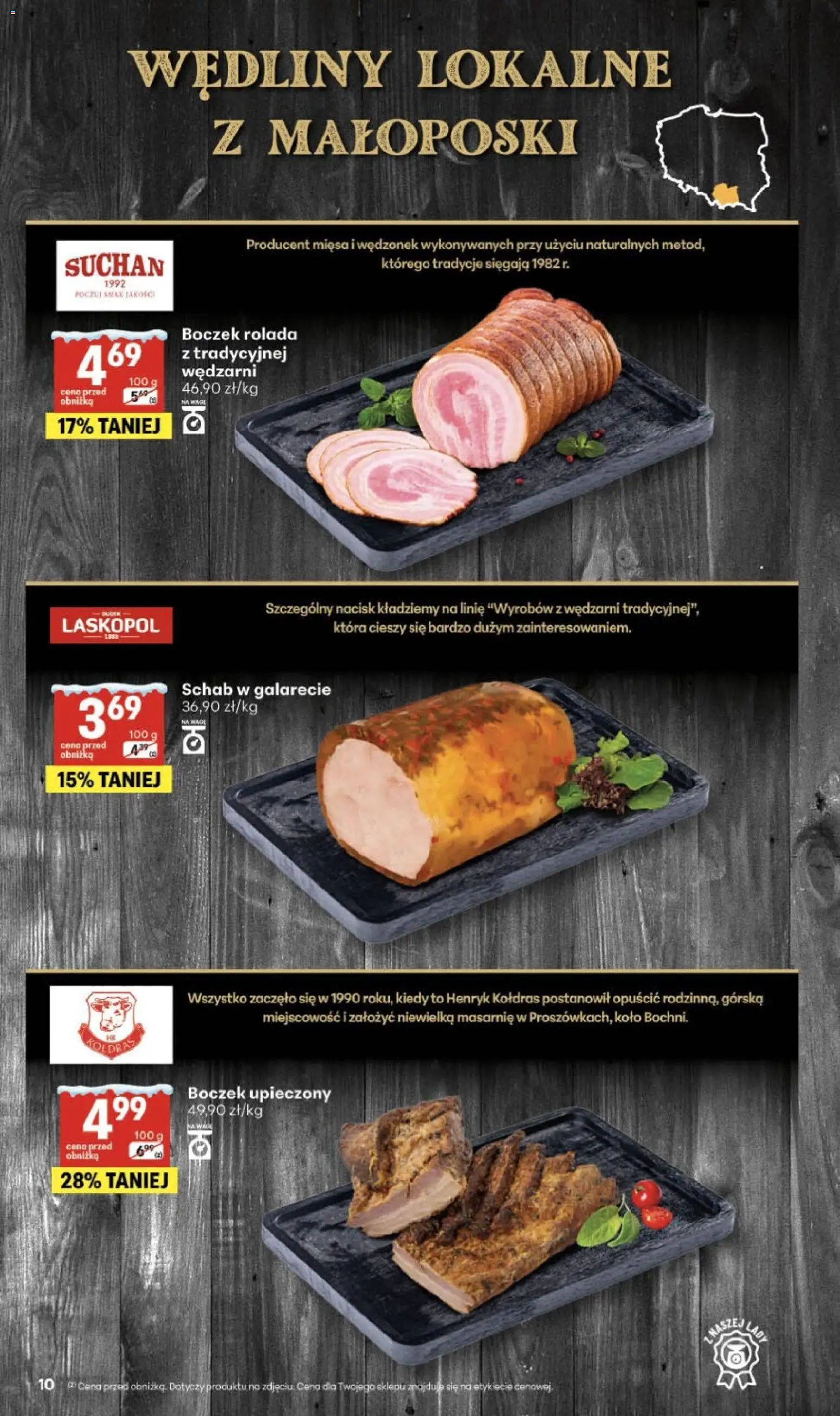 Delikatesy Centrum Gazetka - Sklepy Własne od 29.01.2026 | Strona: 10 | Produkty: Schab, Rolada, Boczek, Wędliny