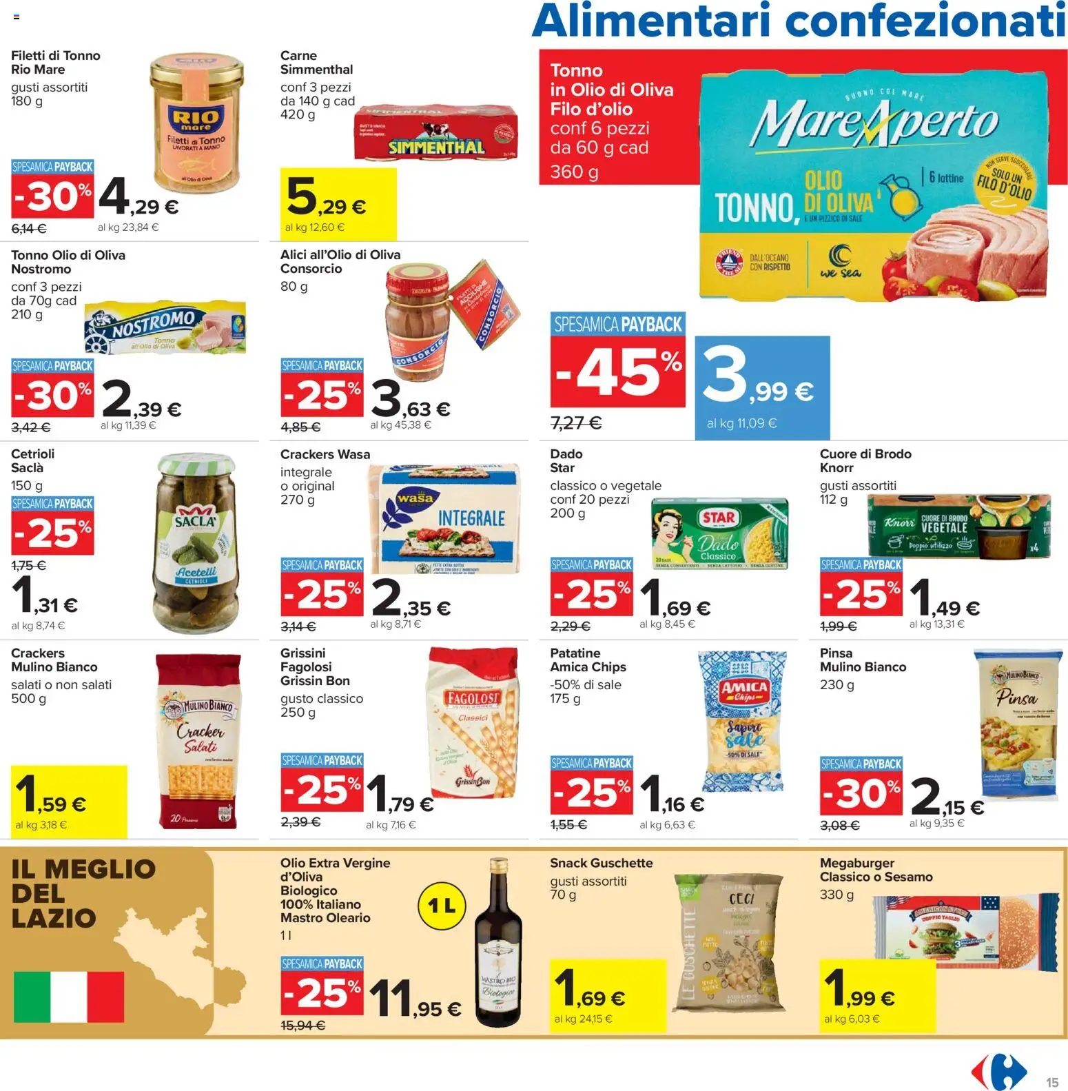 Volantino Carrefour del 07.04.2026 | Pagina: 15 | Prodotti: Patatine, Cetrioli, Acciughe, Alici