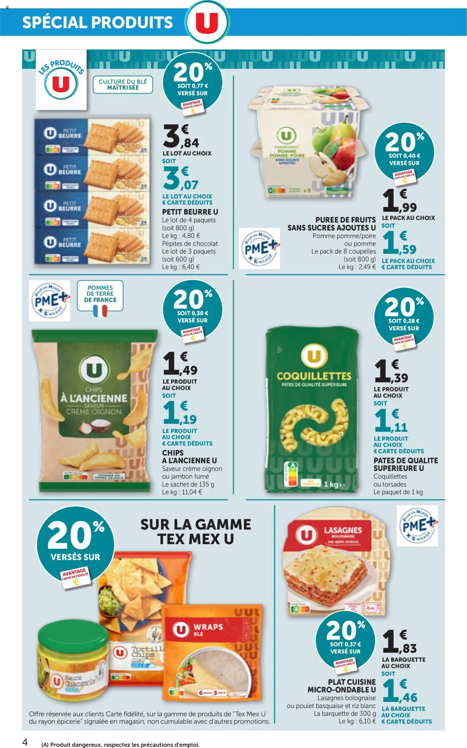 {H1} | Page: 4 | Produits: Pomme, Guacamole, Pommes, Pâtes