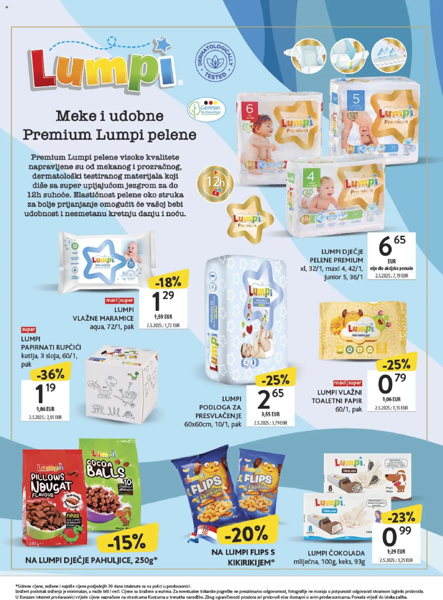 Konzum katalog | vrijedi od 19.01.2026 | Stranica: 32 | Proizvodi: Flips, Vlažne maramice, Čokolada, Toaletni papir