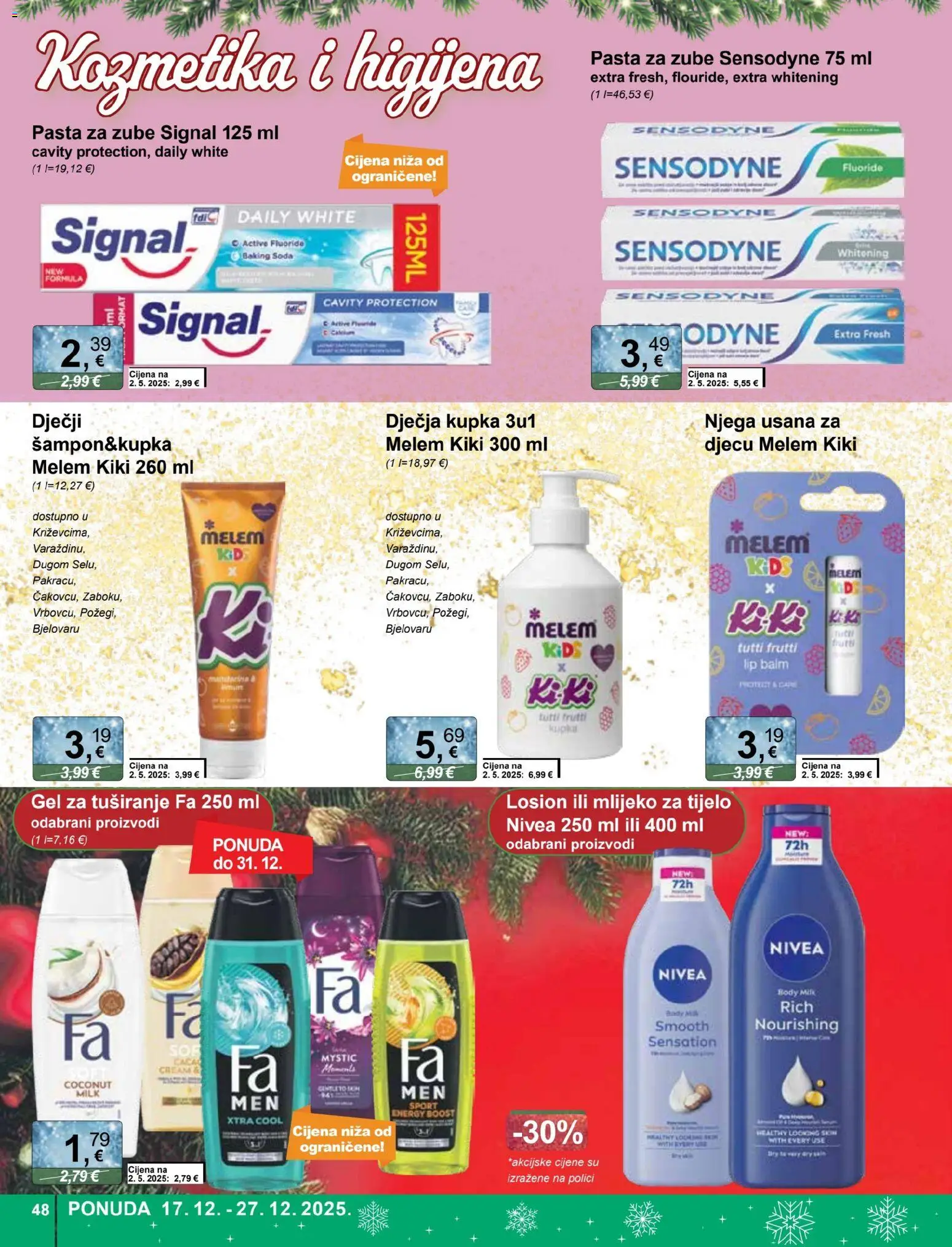 KTC katalog | vrijedi od 17.12.2025 | Stranica: 48 | Proizvodi: Kupka, Pasta za zube, Pasta, Nivea