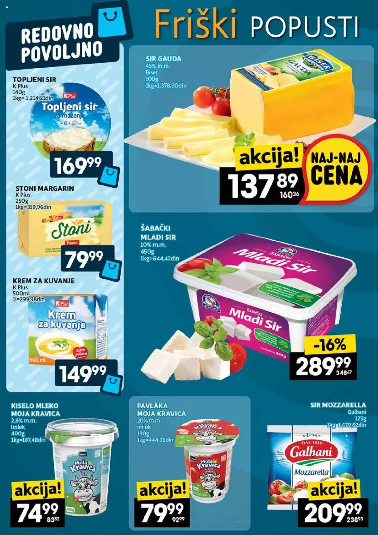 Roda katalog - važi od 02.10.2025 | Strana: 8 | Proizvode: Kiselo mleko, Sir, Mozzarella, Topljeni sir