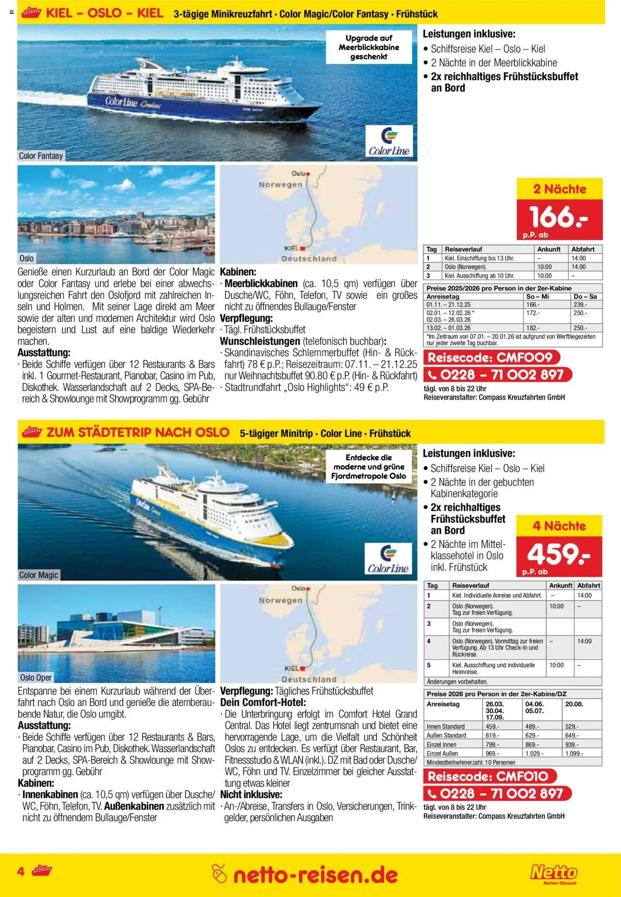 Netto Reisen Prospekt 	 – gültig ab 29.09.2025 | Seite: 4 | Produkte: Bad, Föhn, Uhr, TV