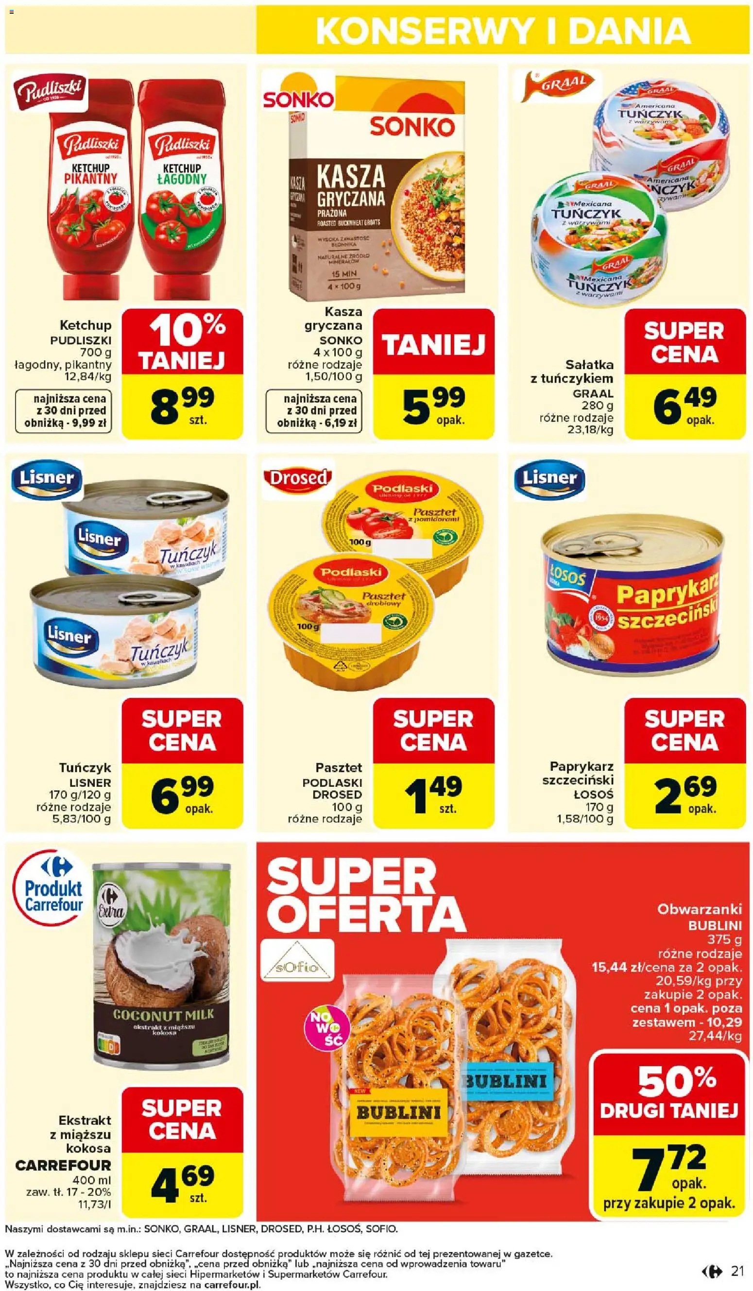 Carrefour gazetka od 02.03.2026 | Strona: 23 | Produkty: Kasza, Ketchup, Łosoś, Sałatka