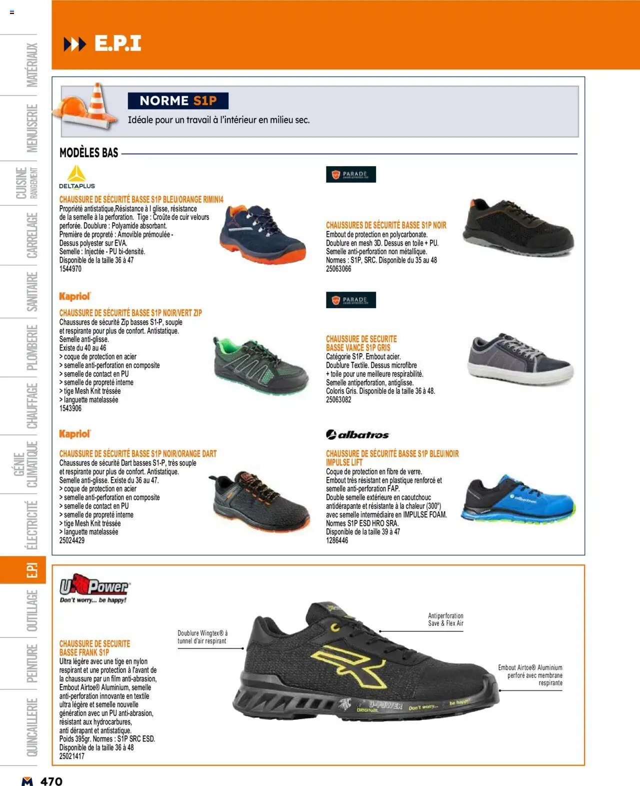 | Page: 470 | Produits: Poids, Chaussure de sécurité, Chaussures de sécurité