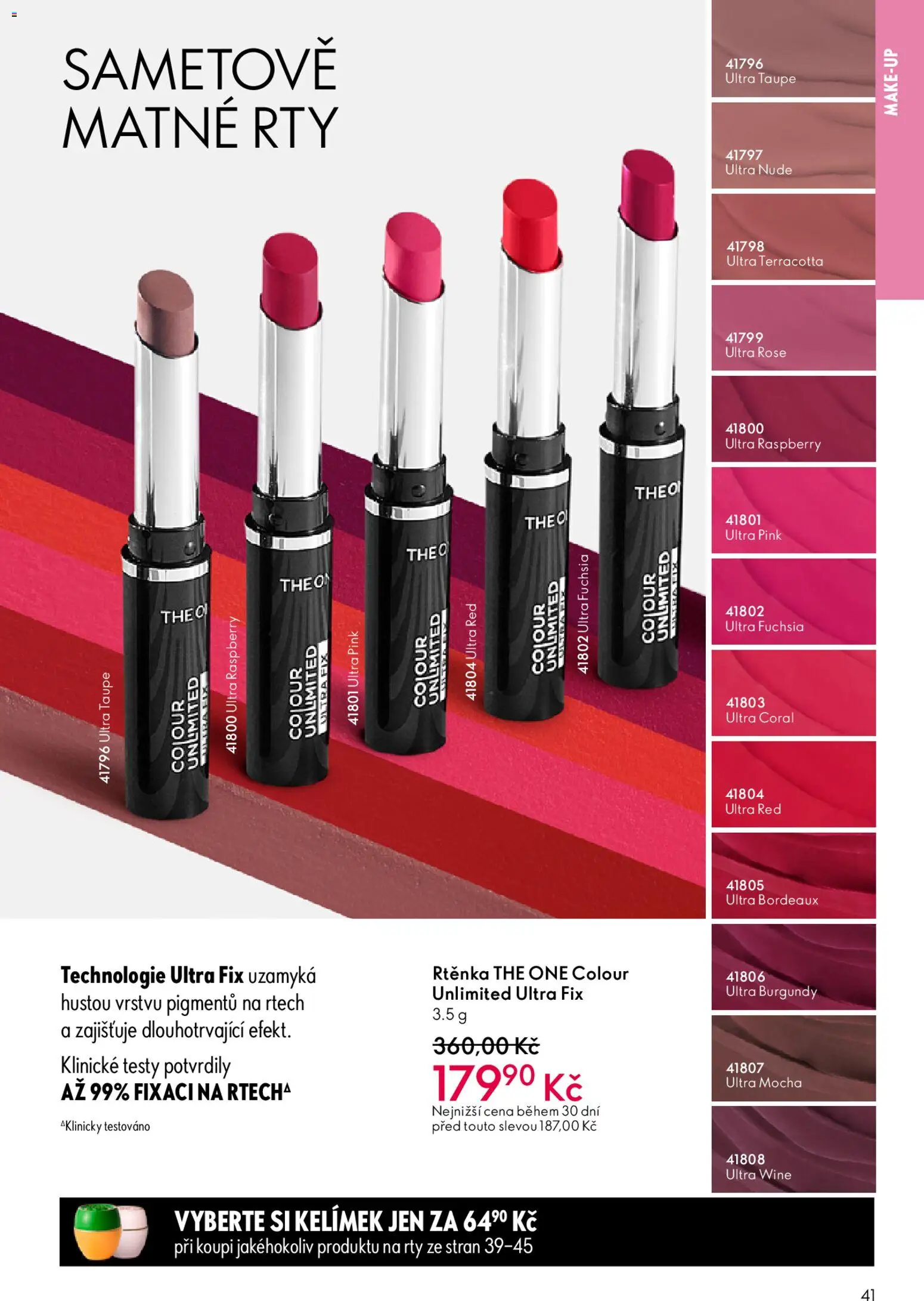 Oriflame katalog č.03/2026 od 11.02.2026 | Strana: 41 | Produkty: Makeup, Rtěnka