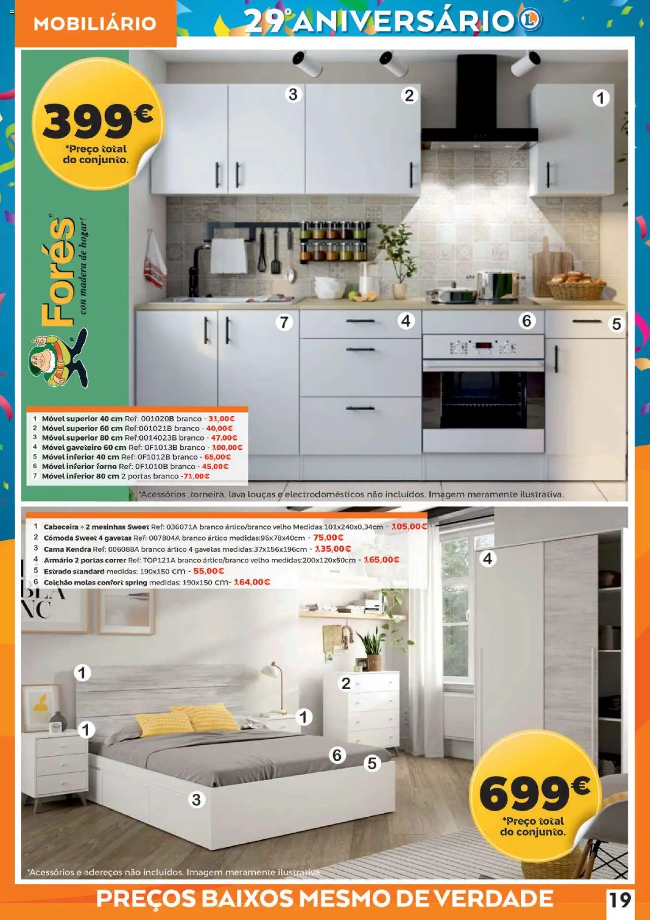 E.Leclerc - Folheto Aniversário Lamego │ válido de 16.10.2025 | Página: 19 | Produtos: Armário, Cama, Colchão, Cómoda