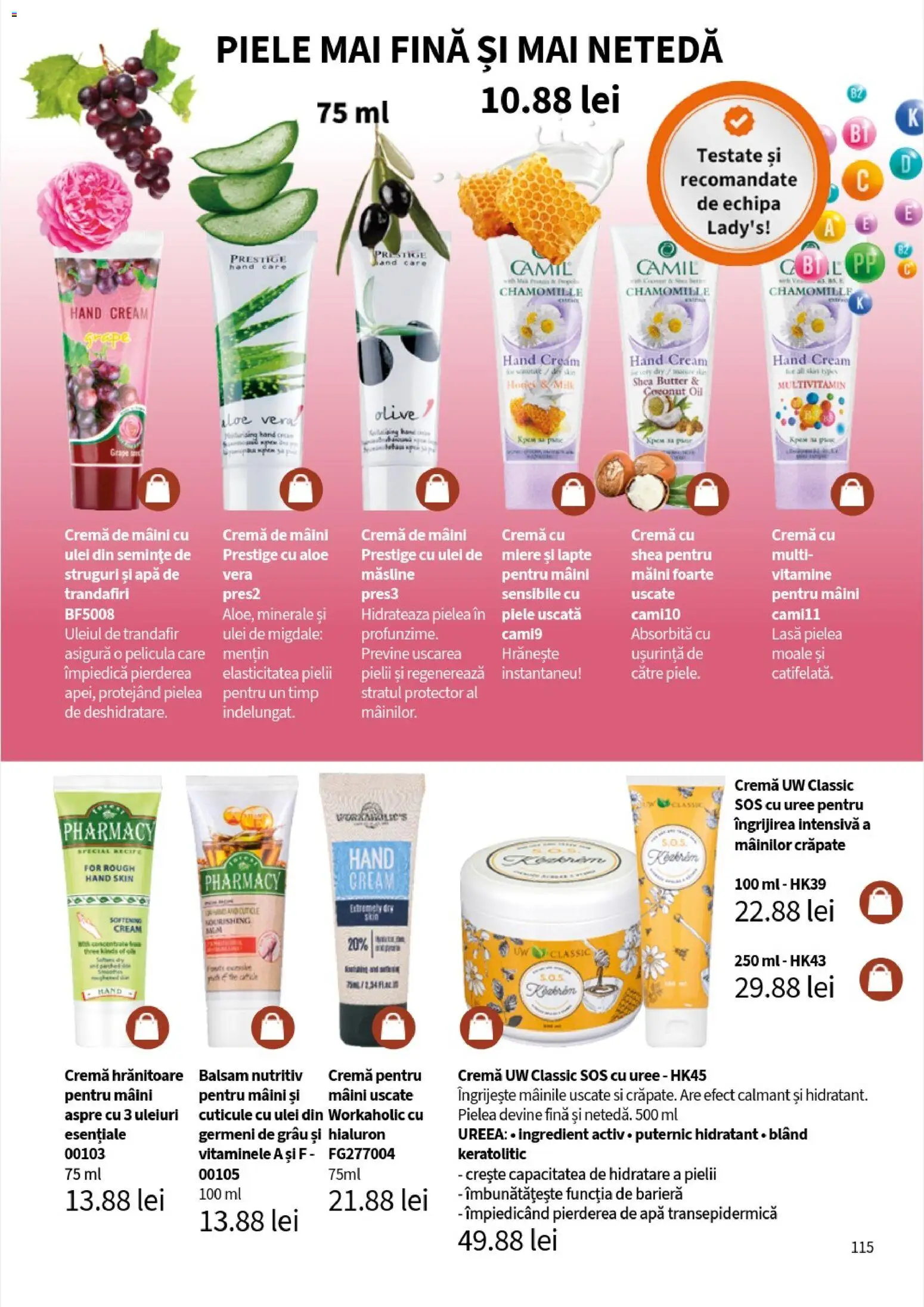 Noul catalog Lady’s – valabil de la 10.11.2025 | Pagină: 117 | Produse: Migdale, Lapte, Cremă de mâini, Sos