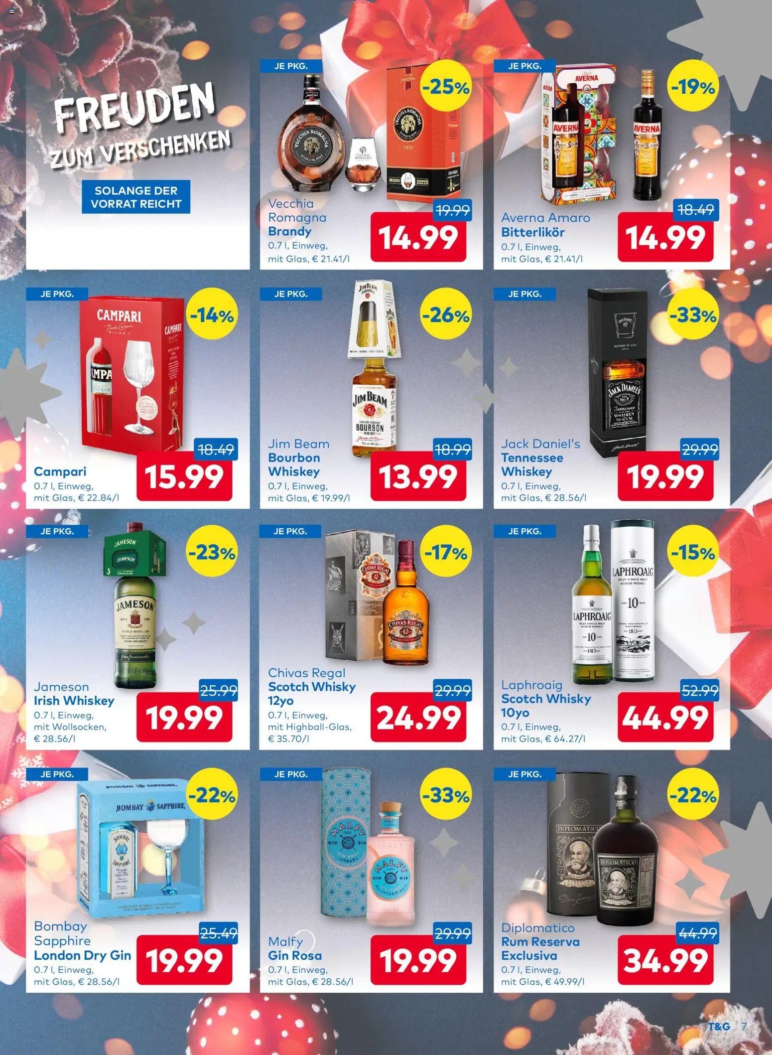 T&G - Kärnten gültig ab 04.12.2025 | Seite: 7 | Produkte: Gin, Whiskey, Nauriit, Regal