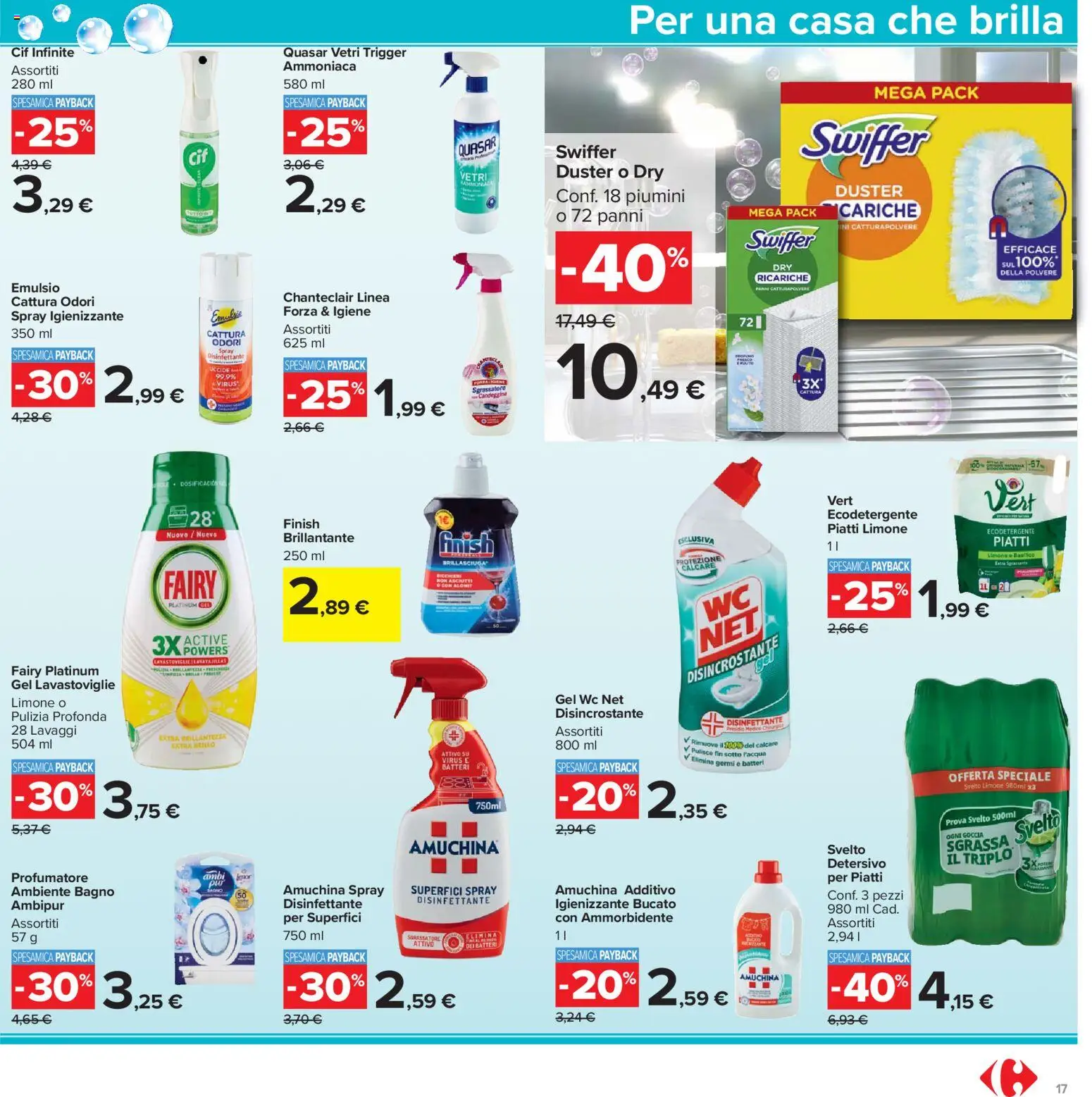 Volantino Carrefour del 07.04.2026 | Pagina: 17 | Prodotti: Ammorbidente, Candeggina, Sgrassatore, Basilico