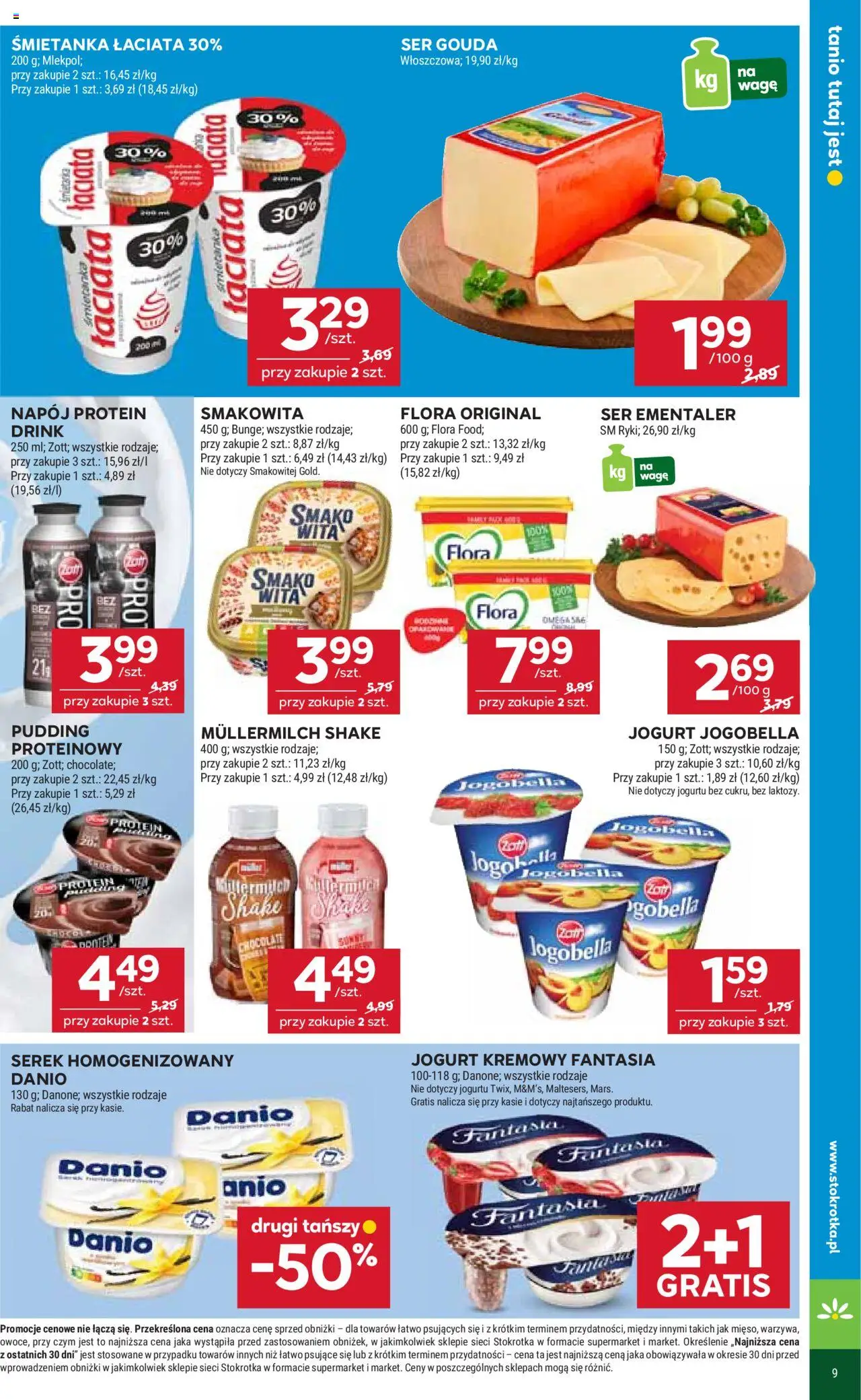 Stokrotka Gazetka - Market od 21.08.2025 | Strona: 9 | Produkty: Serek homogenizowany, Jogurt, Jogurt kremowy, Ser gouda