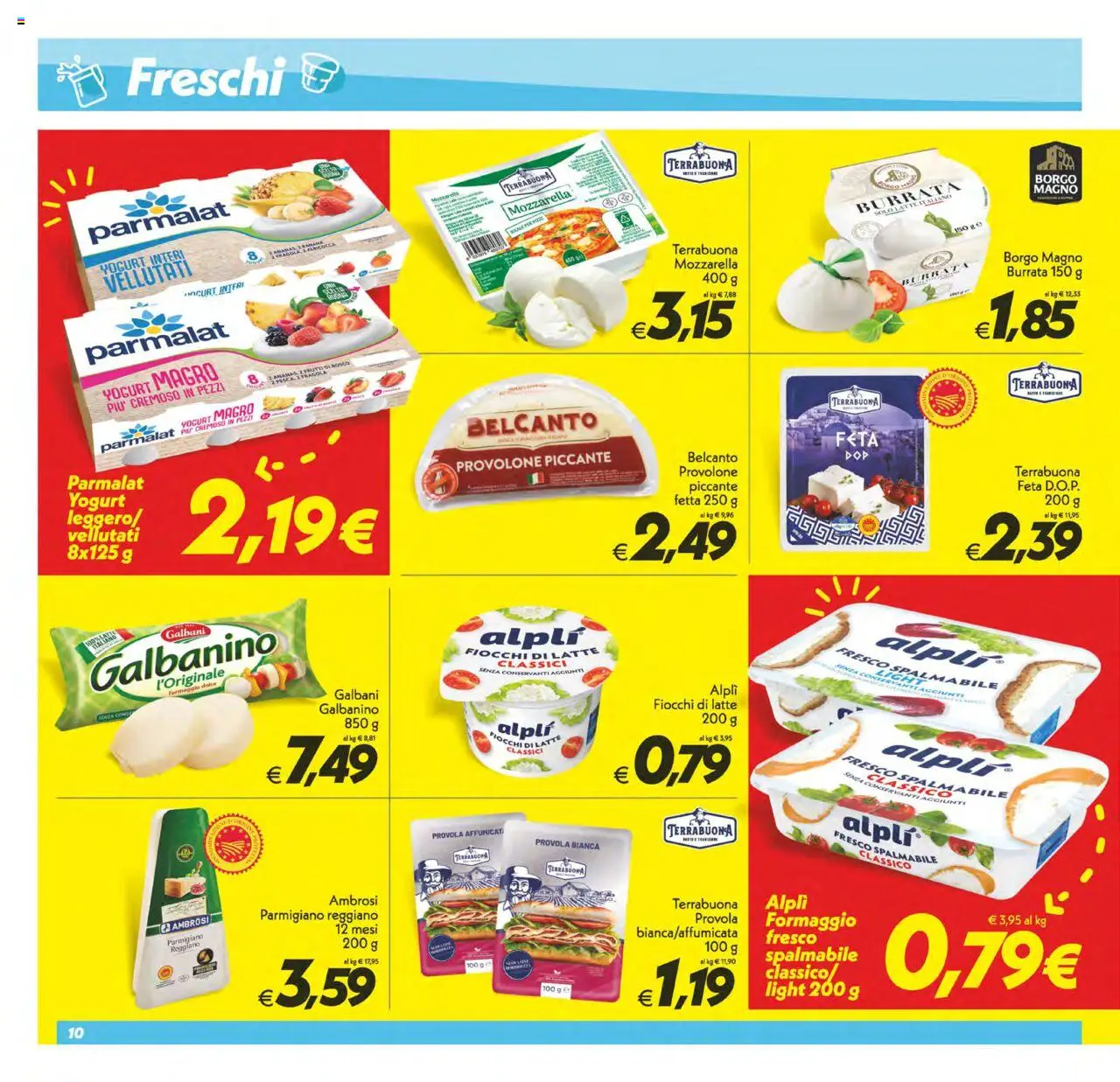 Volantino SuperConveniente del 13.06.2025 | Pagina: 10 | Prodotti: Latte, Provola, Parmigiano reggiano, Burrata