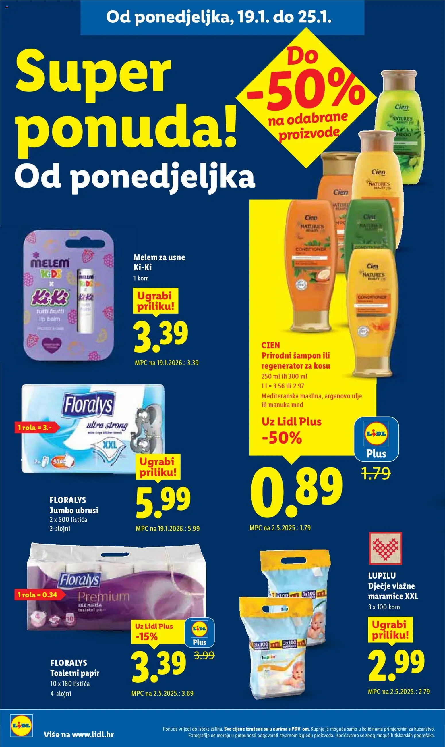 Lidl katalog | vrijedi od 19.01.2026 | Stranica: 26 | Proizvodi: Regenerator, Vlažne maramice, Melem, Toaletni papir
