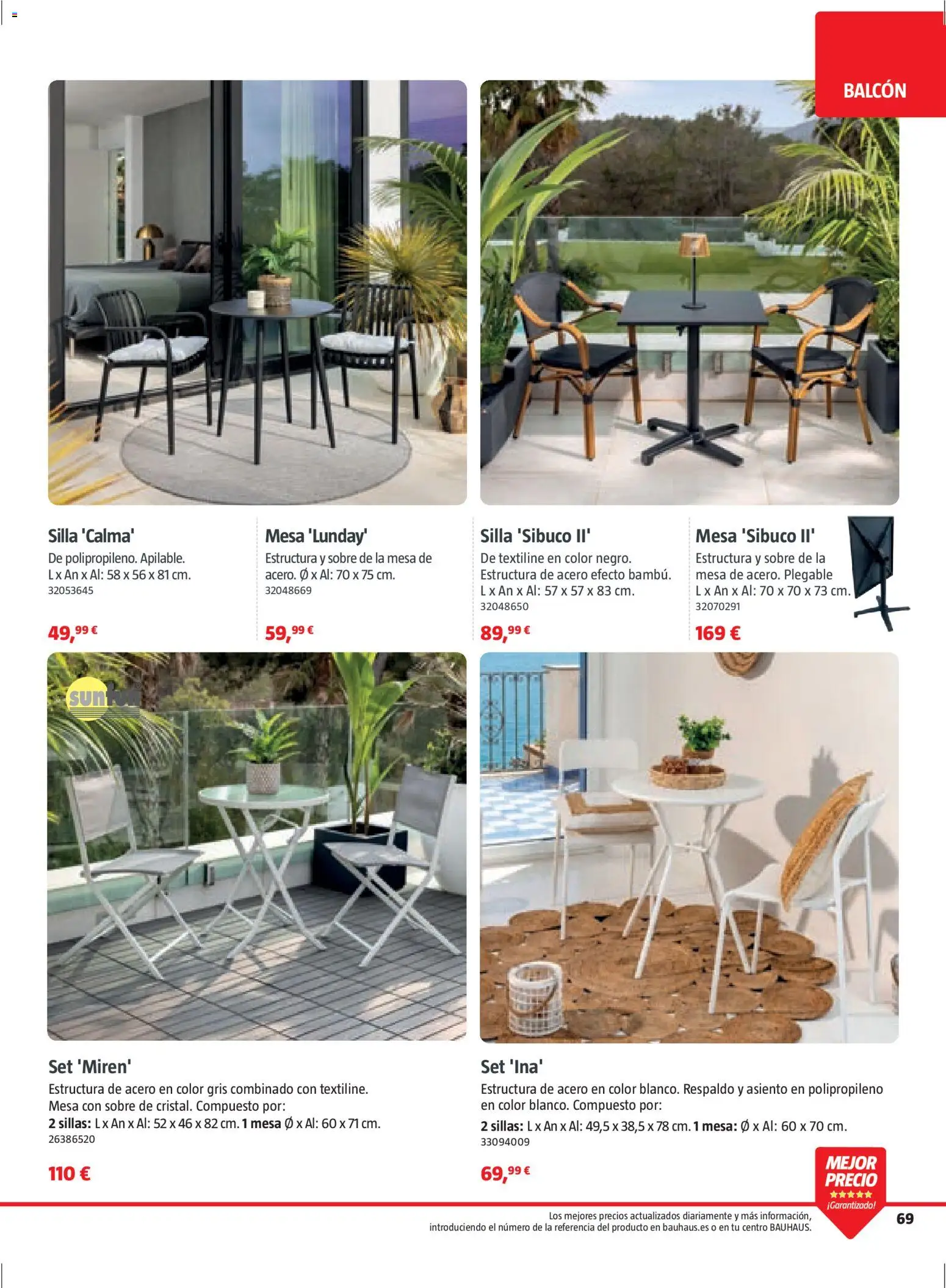 Bauhaus Verano │ válido desde el 16.03.2026 | Página: 69 | Productos: Mesa, Silla